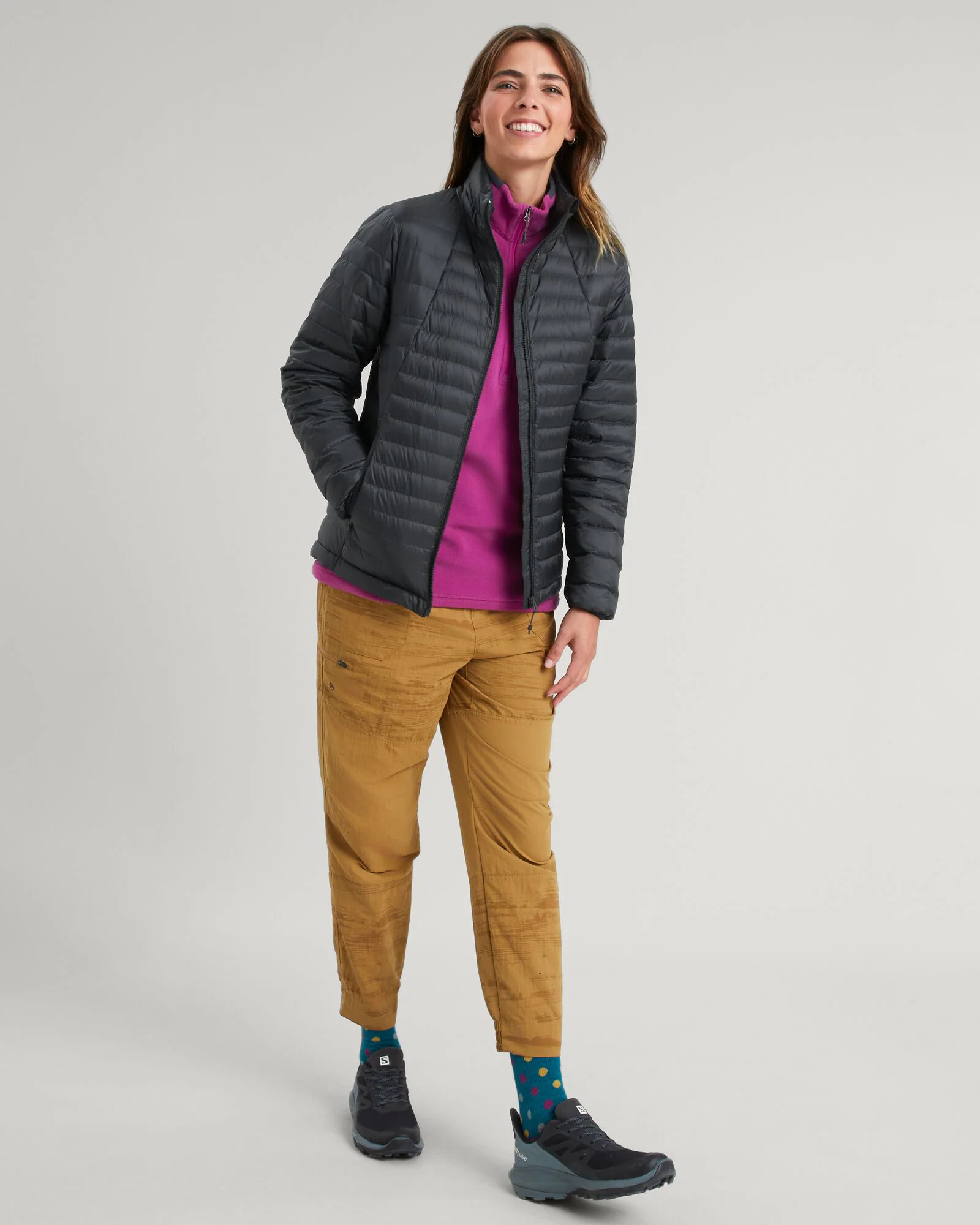 Women's Heli R Down Jacket - Black Stingray - Image 2