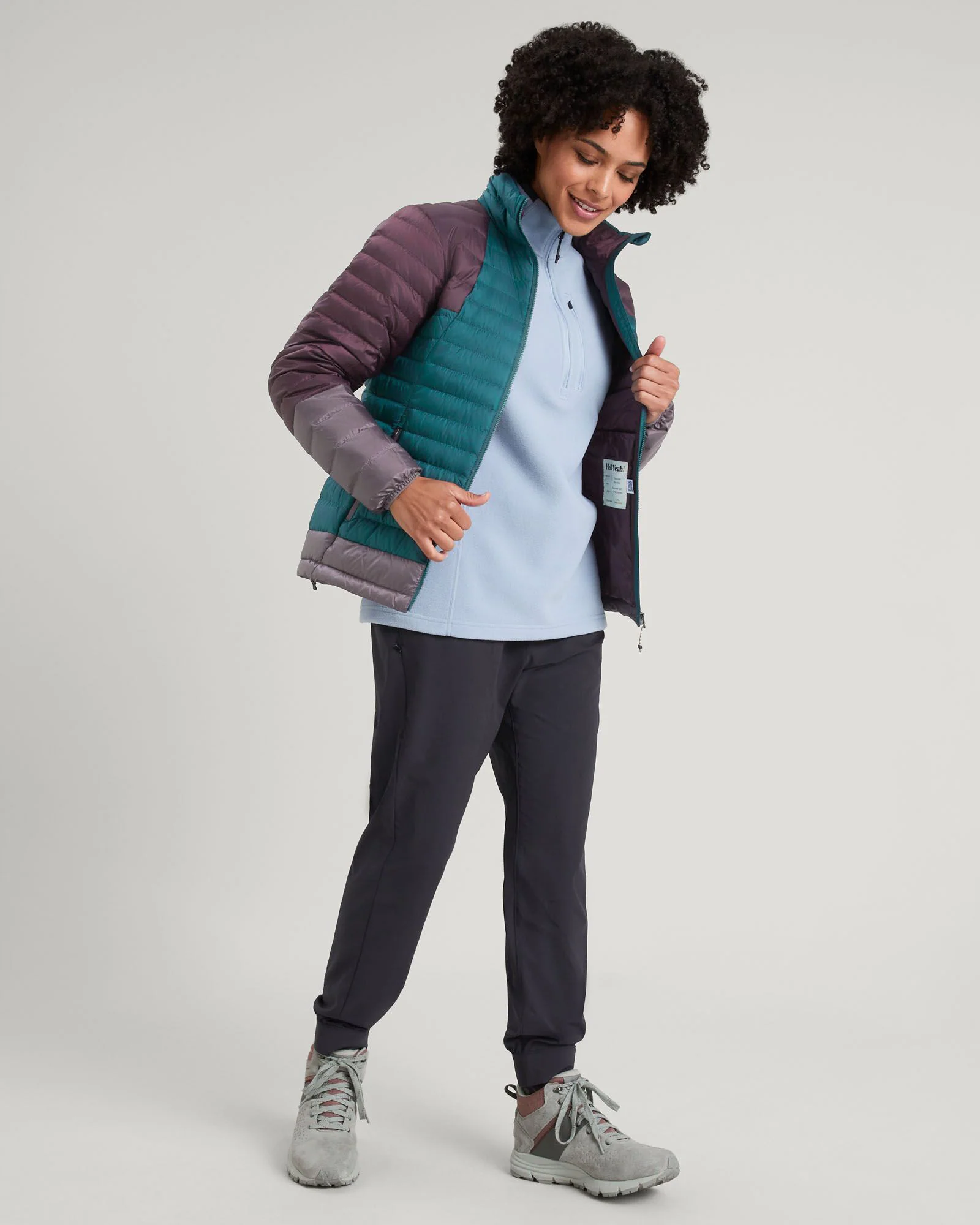 Women's Heli R Down Jacket - Deep Lagoon/Jam/Light Quartz