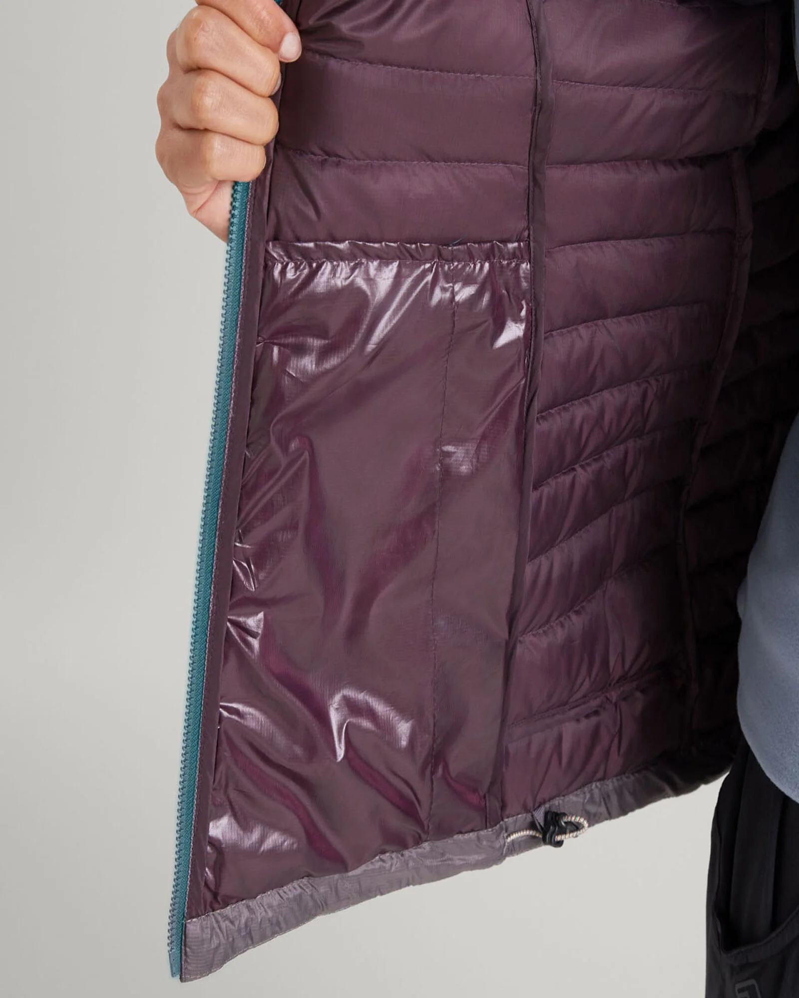 Women's Heli R Down Jacket - Deep Lagoon/Jam/Light Quartz - Image 5