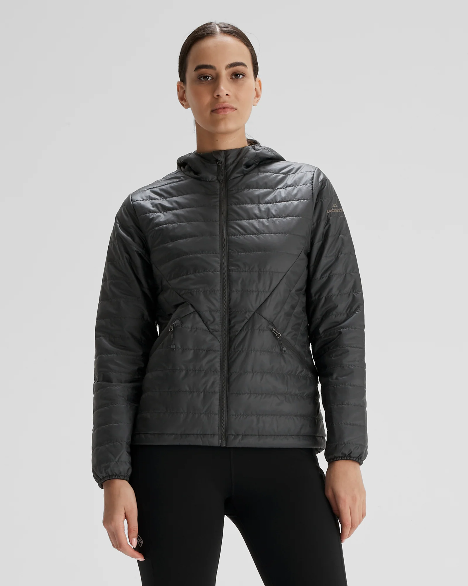 Women's Heli R Insulated Hooded Jacket - Black Stingray