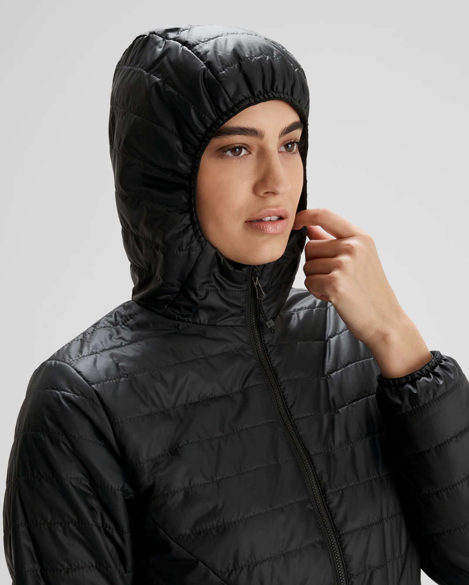 Women's Heli R Insulated Hooded Jacket - Black Stingray - Image 2