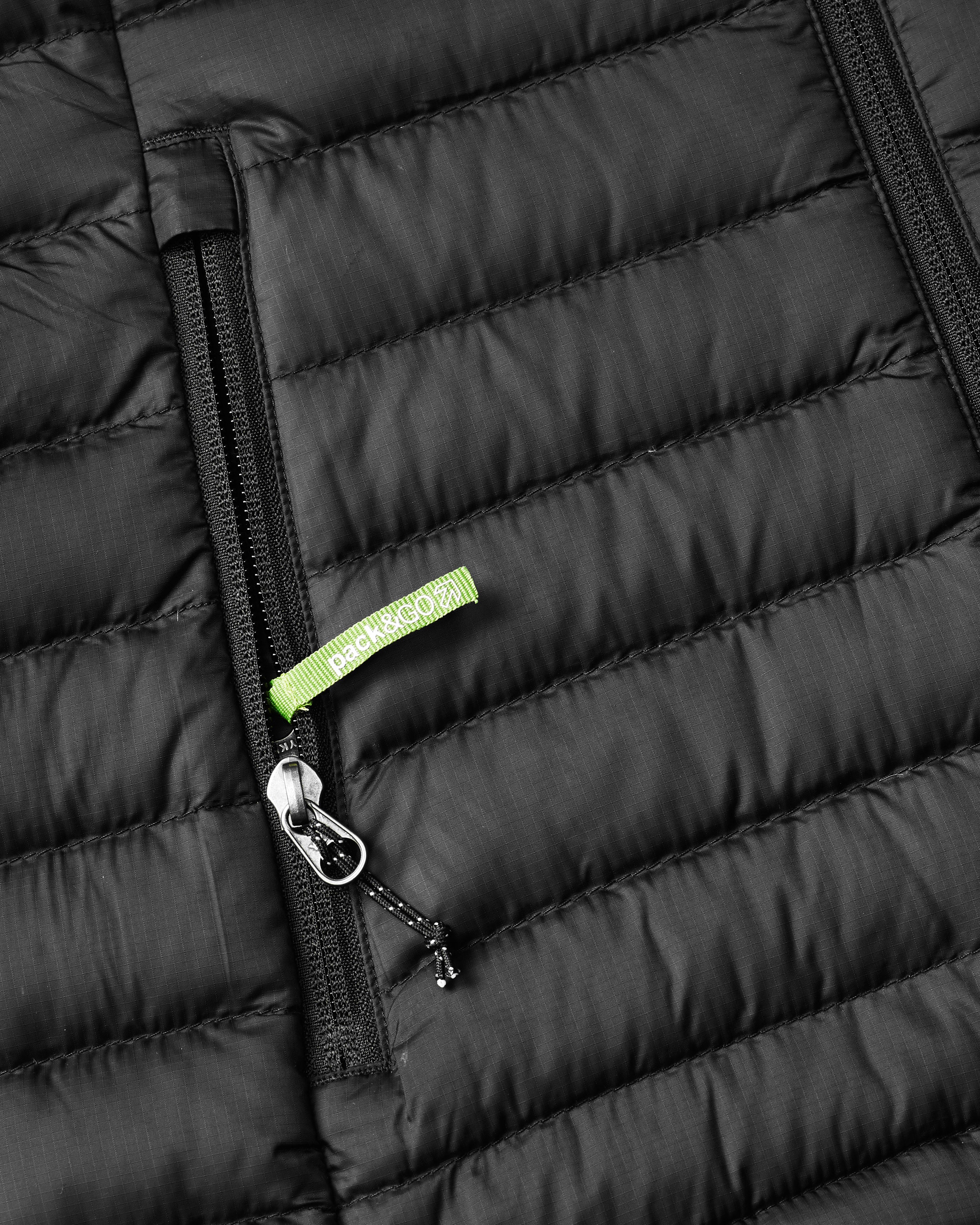 Women's Heli Hooded Down Vest - Black - Image 11