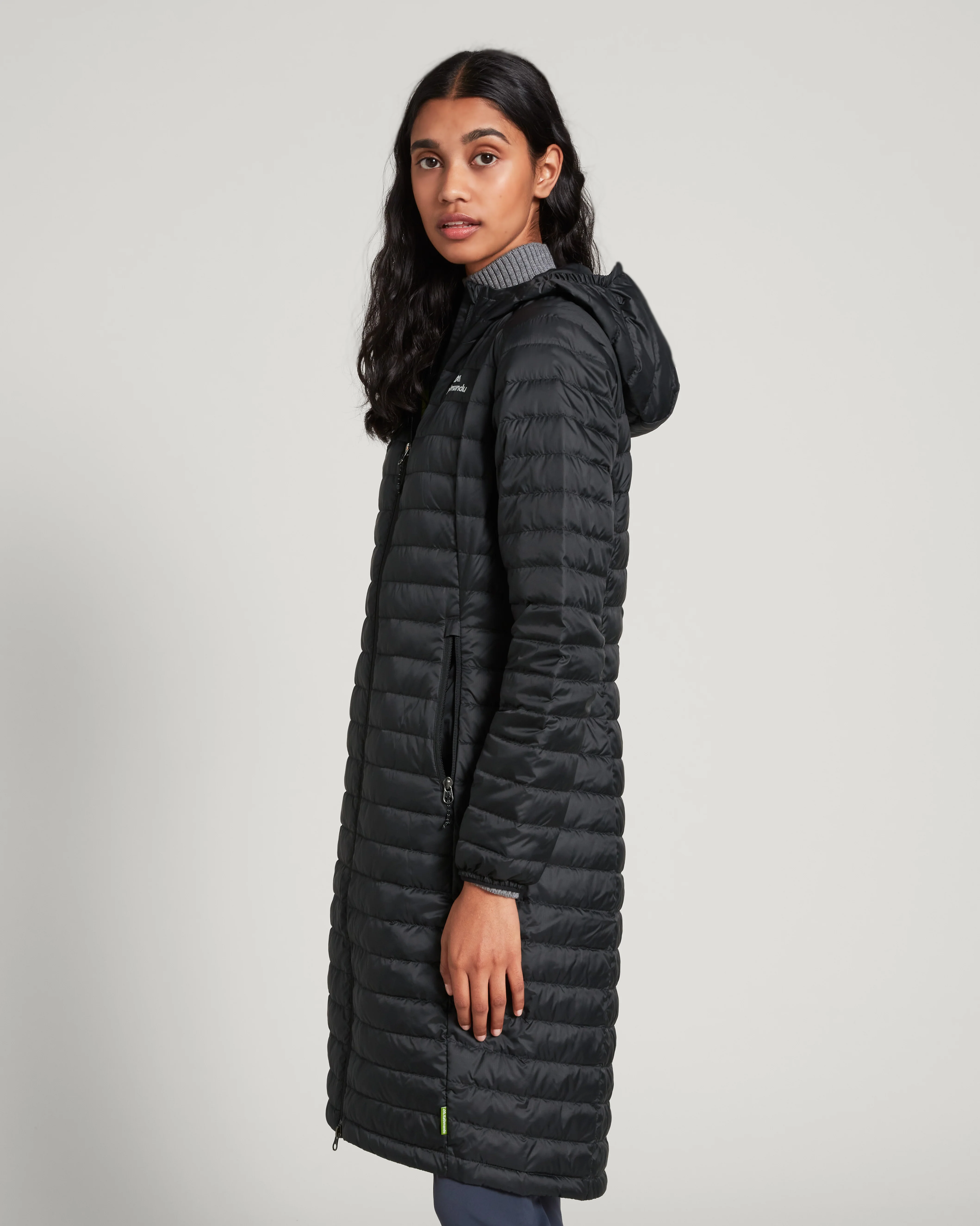 Women's Heli Down Parka  Jacket- Black - Image 4