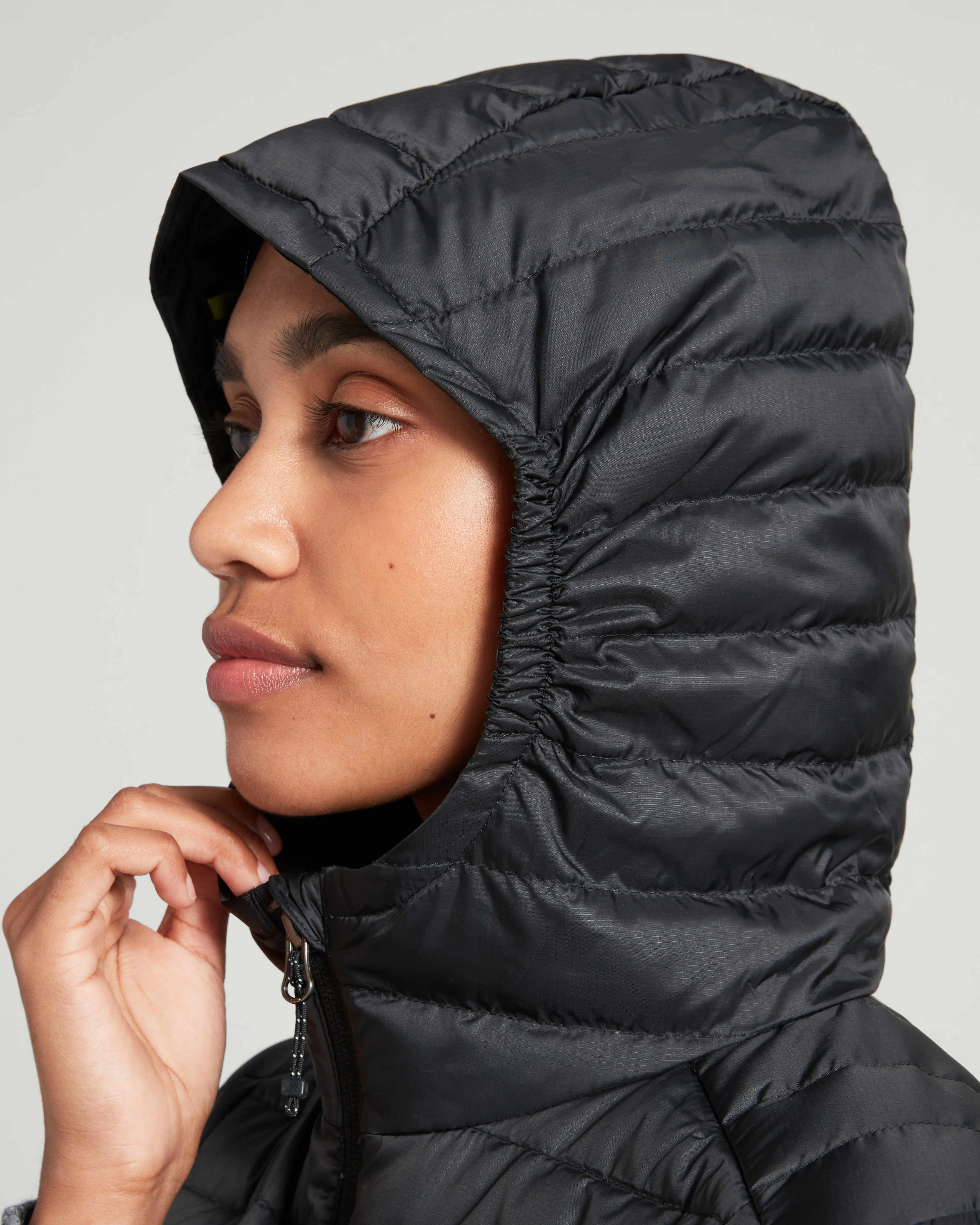 Women's Heli Down Parka  Jacket- Black - Image 5