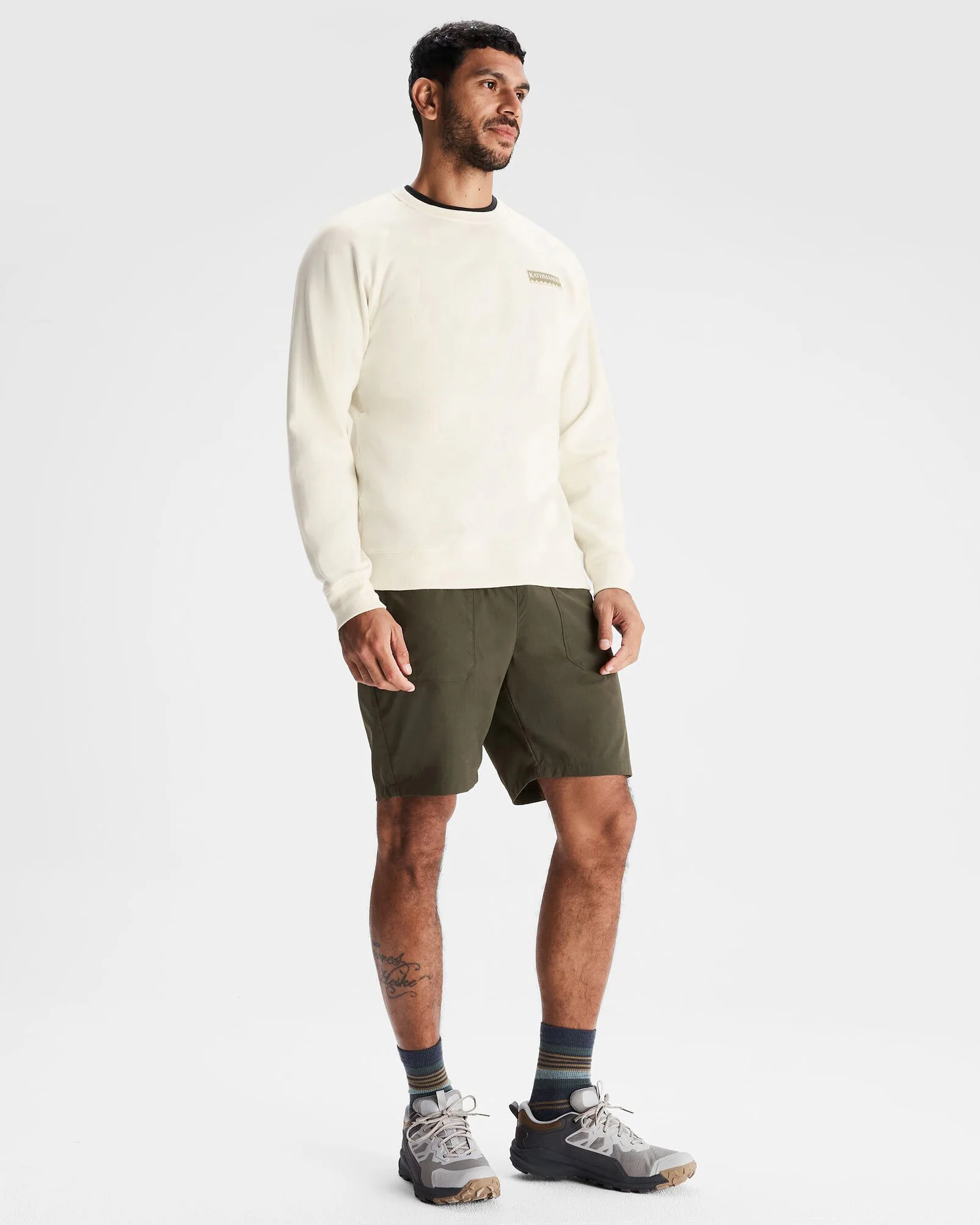 Men's Heritage Logo LT BB Crew Sweatshirt - Natural - Image 3