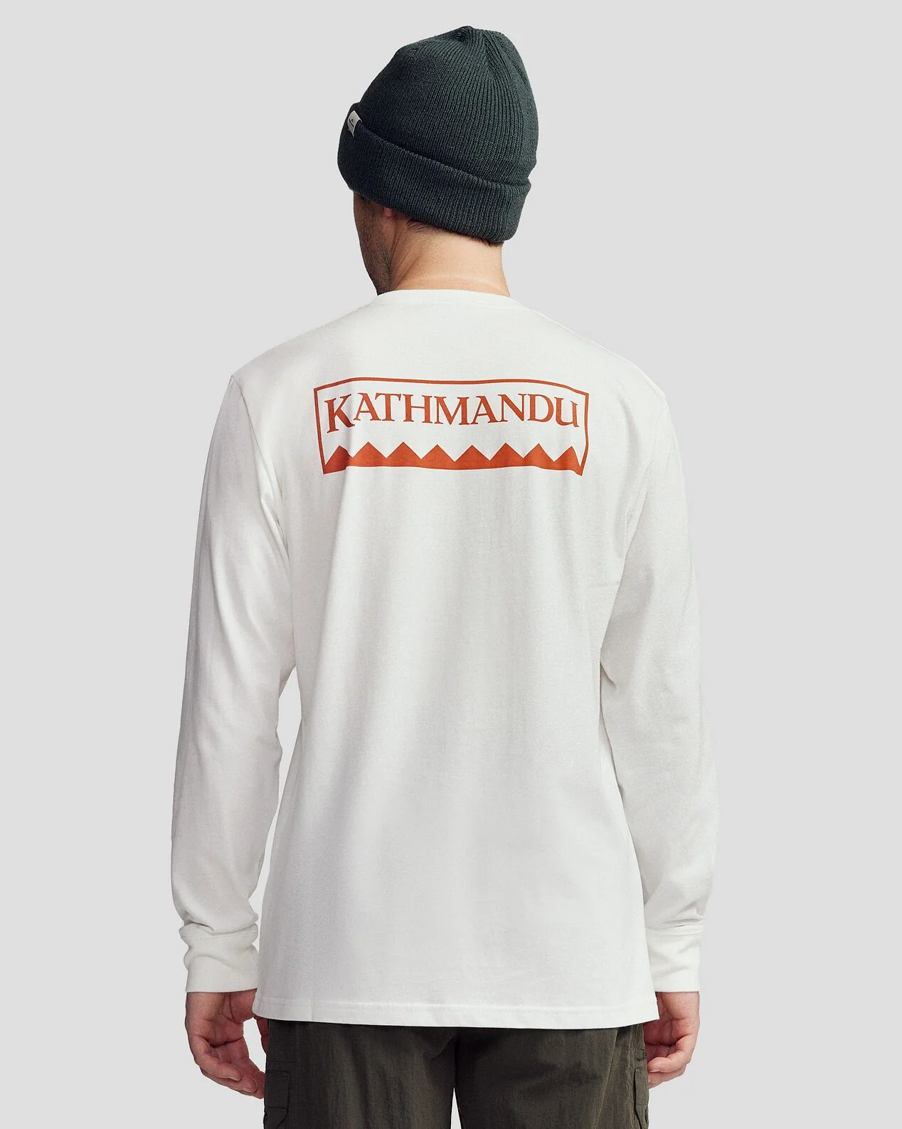 Heritage Logo Men's Organic Cotton L/S Tee - White/White - Image 5