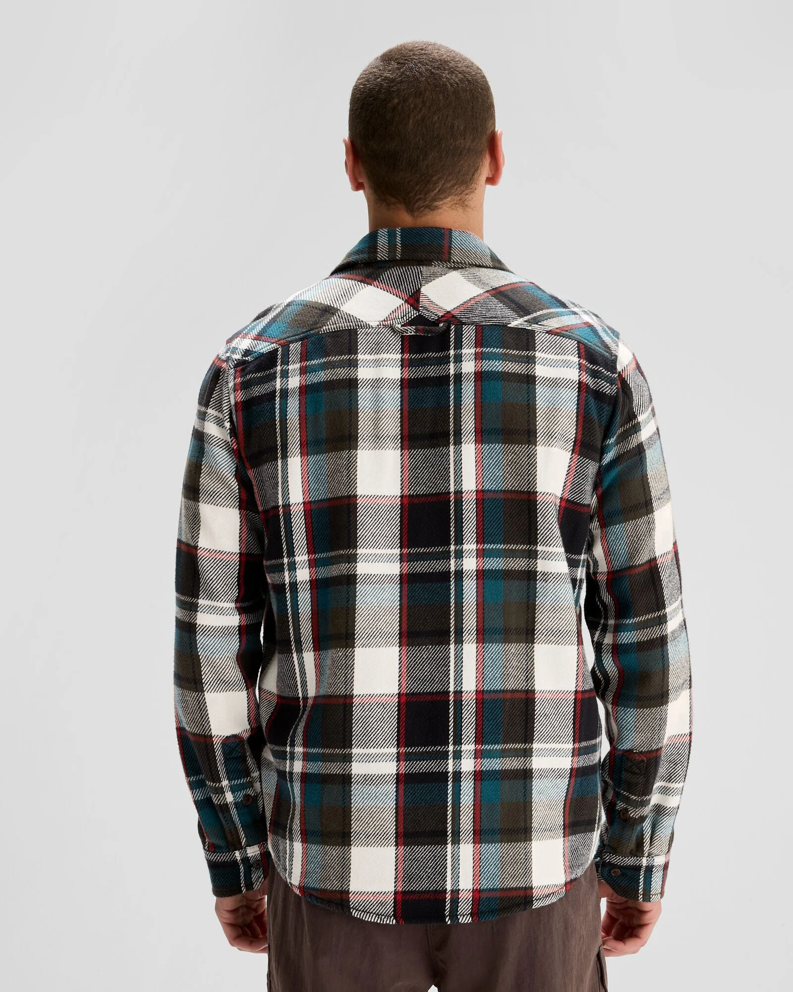 Men's Huntly Long Sleeve Shirt - Hut Plaid Dark Moss - Image 4