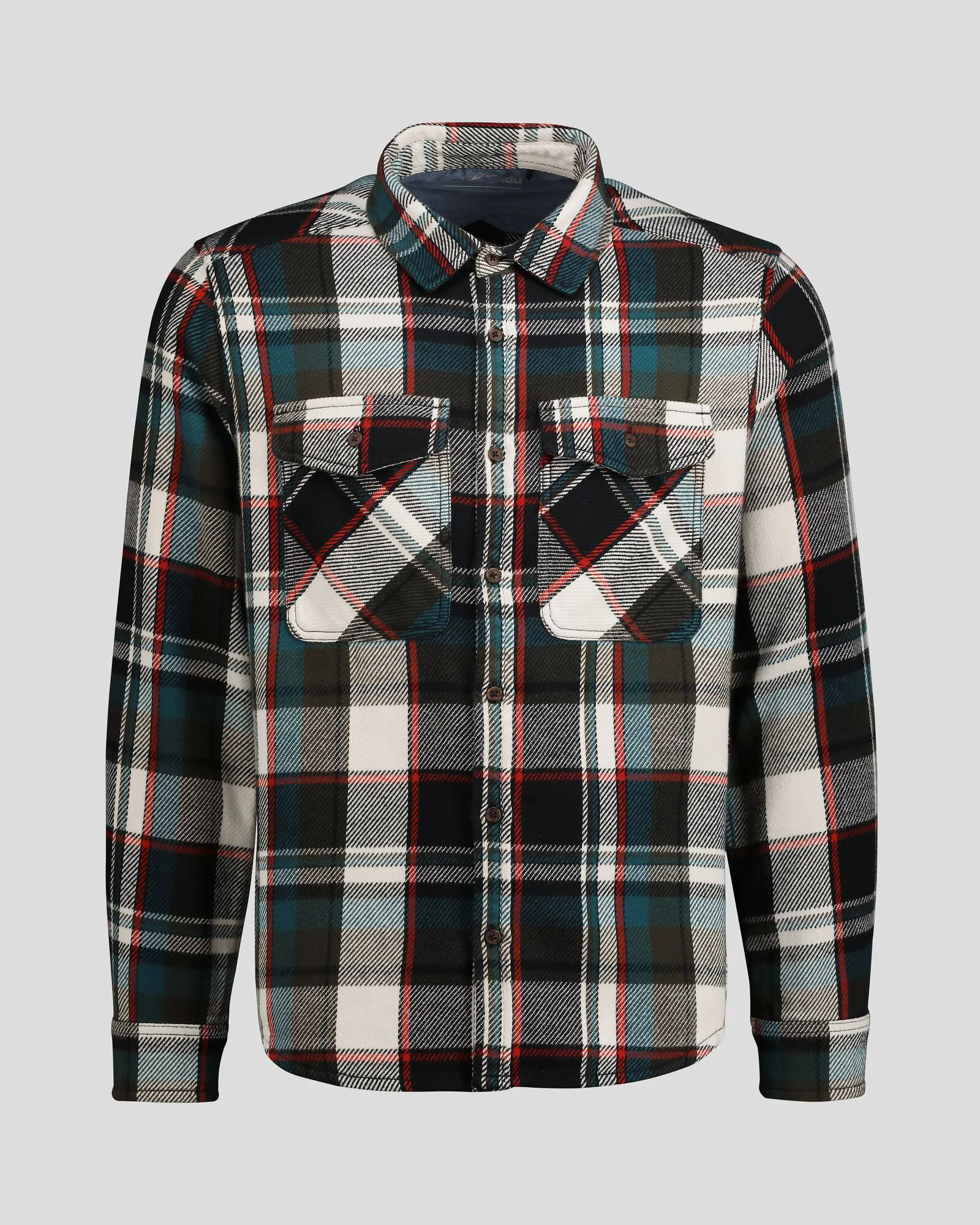 Men's Huntly Long Sleeve Shirt - Hut Plaid Dark Moss - Image 5