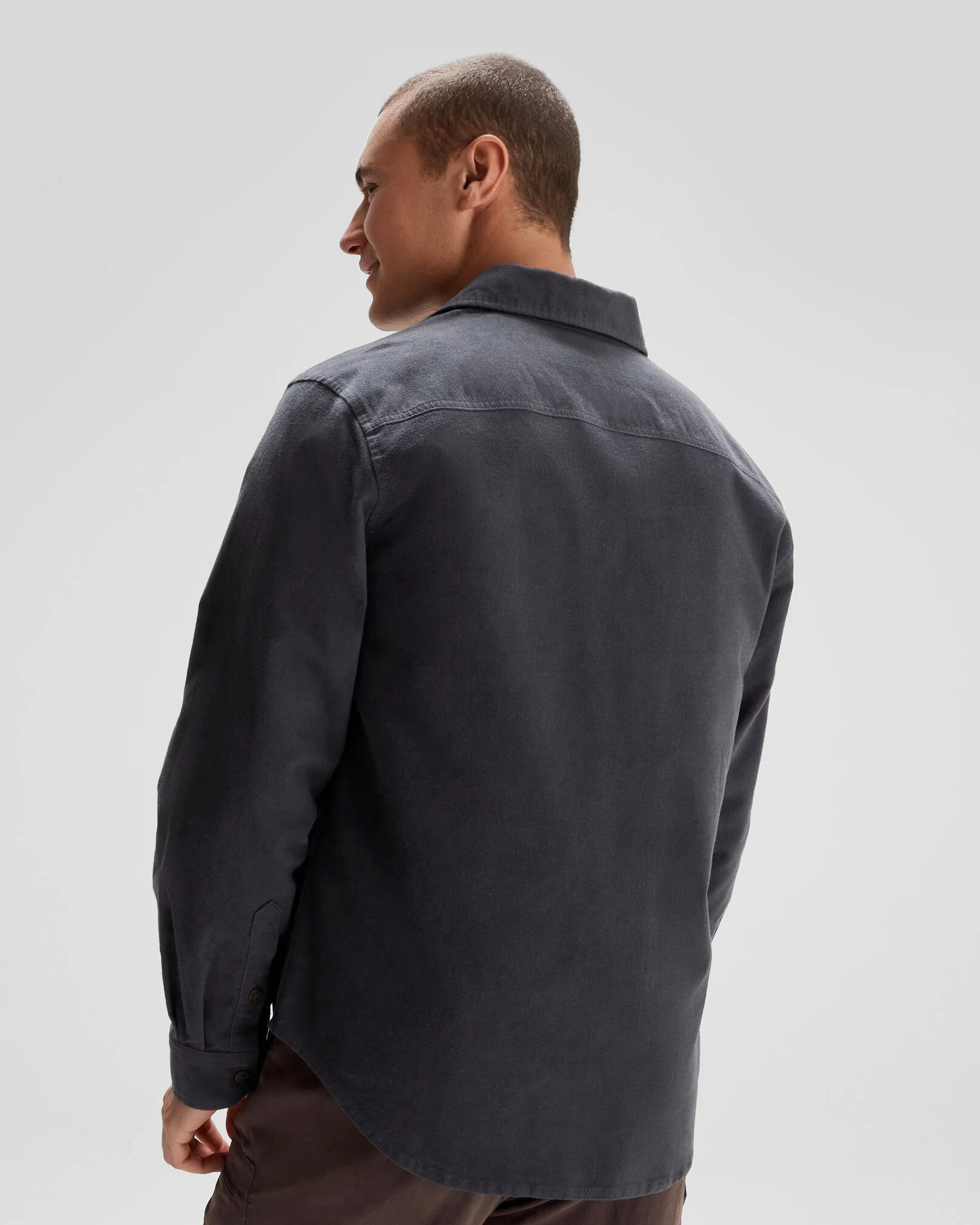 Men's Huntly Moleskin Long Sleeve Shirt - Night - Image 4