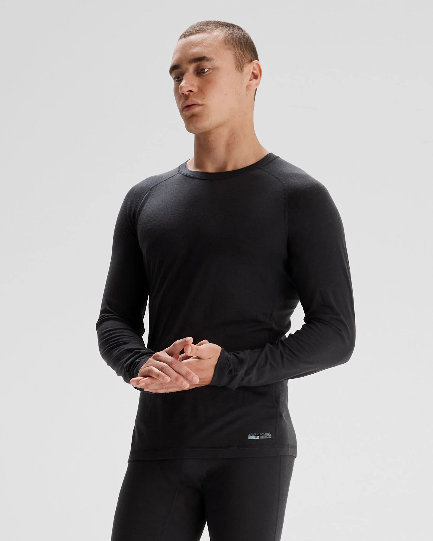 Men's K-Merino 125 Baselayer Top - Black Stingray