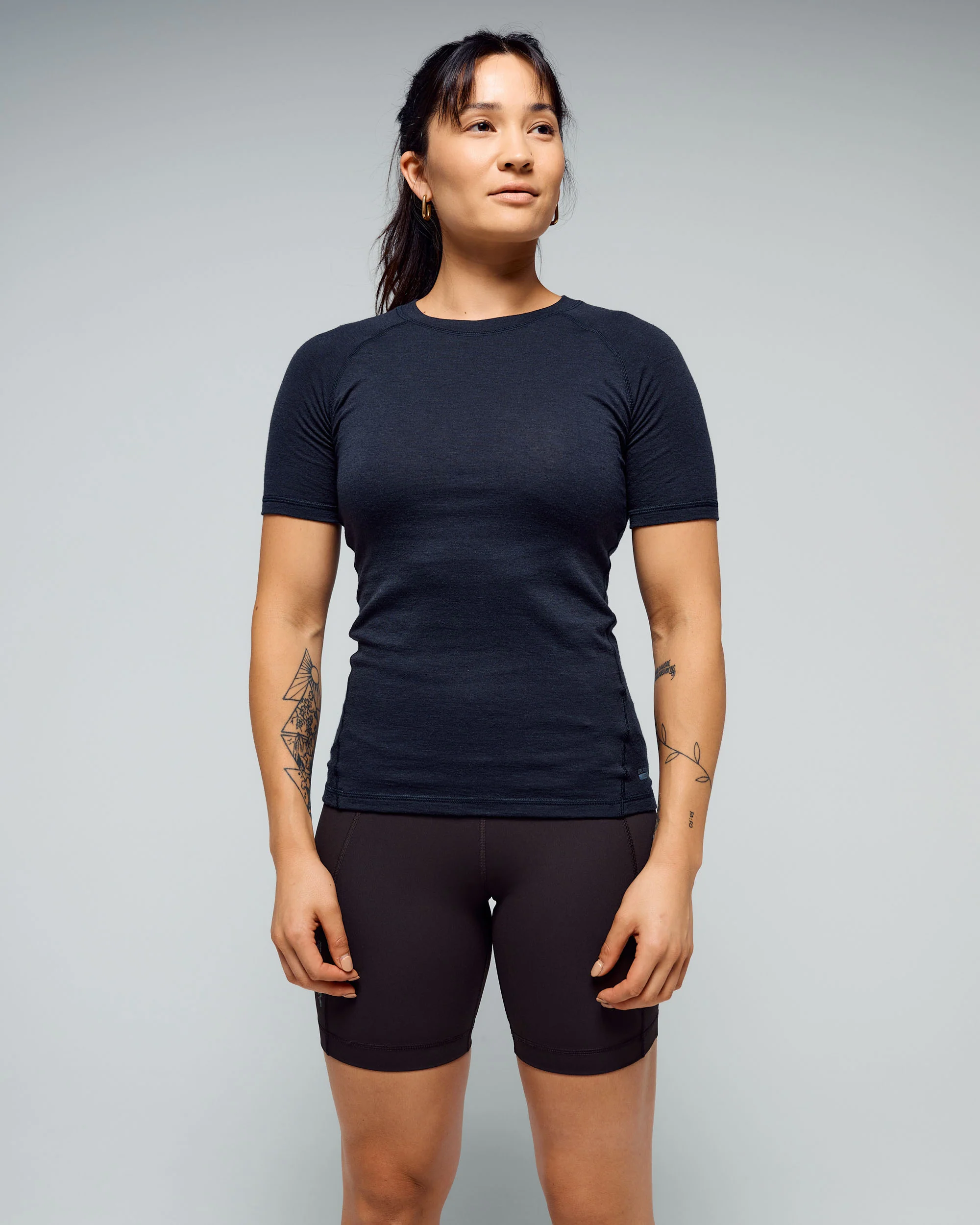 Women's K-Merino 125 Baselayer T-Shirt - Black Stingray