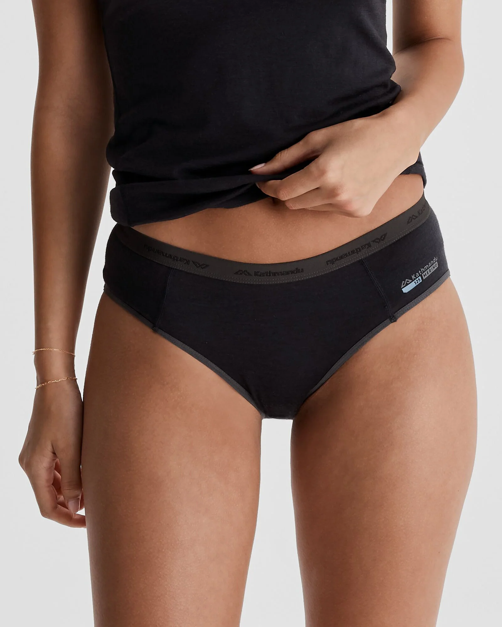 Women's K-Merino 125 Briefs - Black Stingray