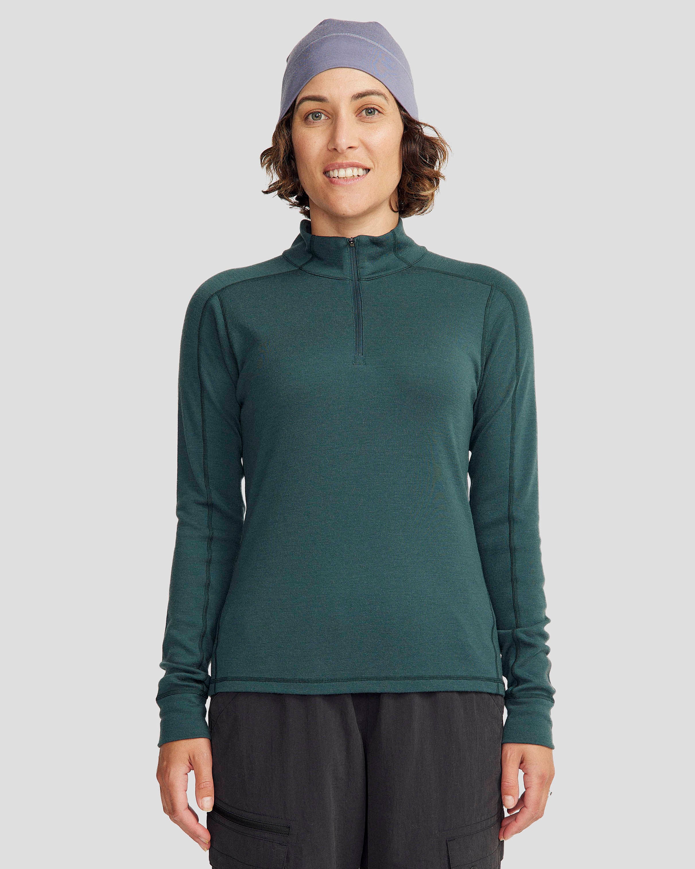 Women's K-Merino 250 Quarter Zip Top  - Deep Forest