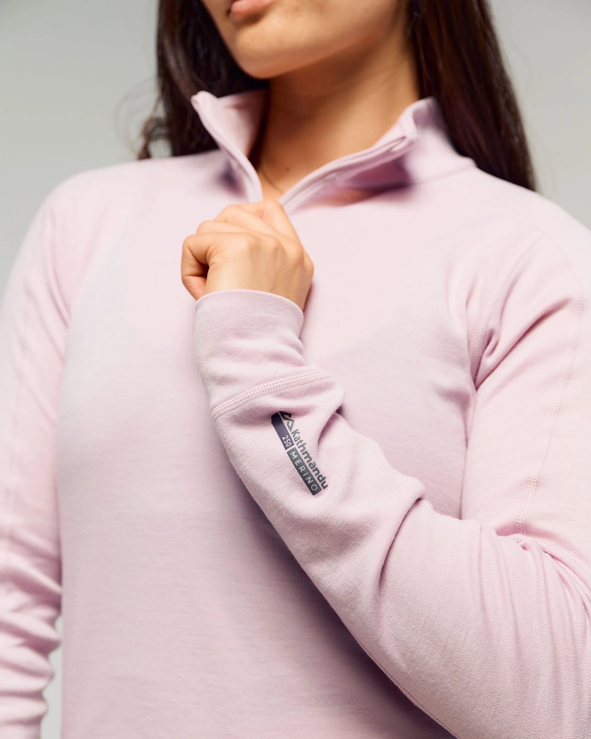 Women's K-Merino 250 1/4 Zip Long Sleeve Top - Stardust - Image 3