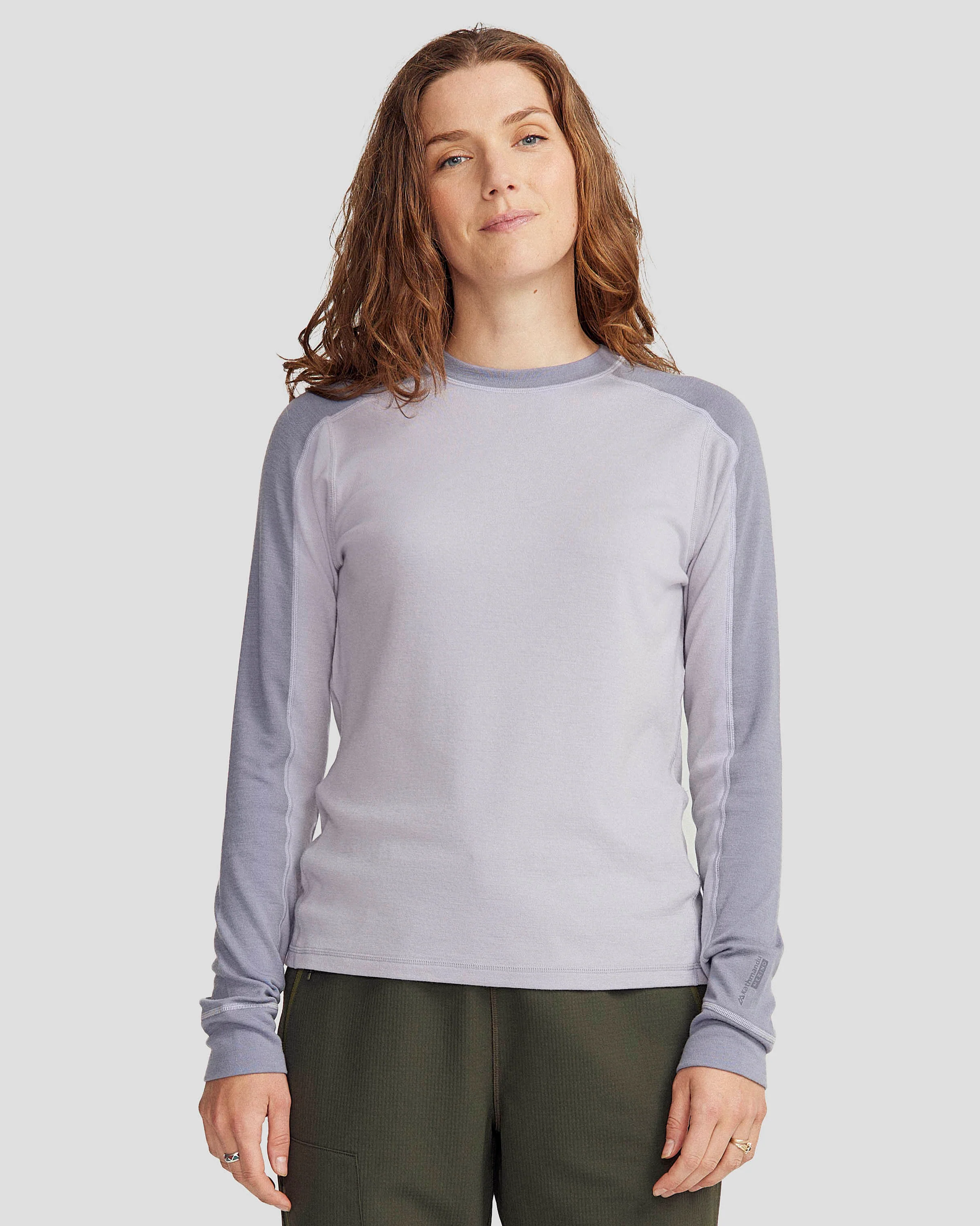Women's K-Merino 250 Long Sleeve Top  - Light Haze/Dark Haze