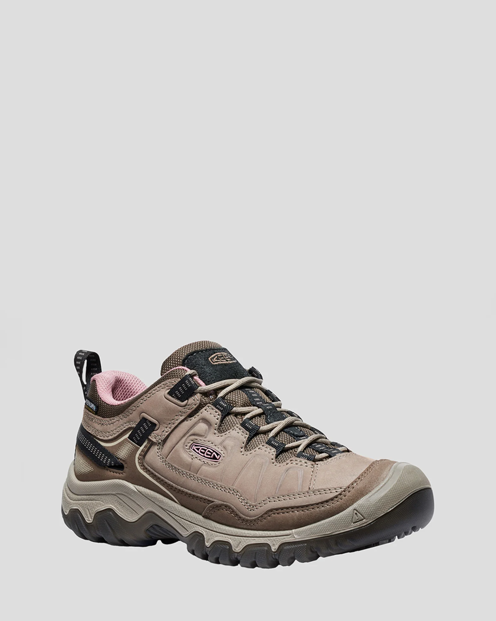 Women's Keen Targhee IV Waterproof Hiking Shoe - Brindle/Nostalgia Rose