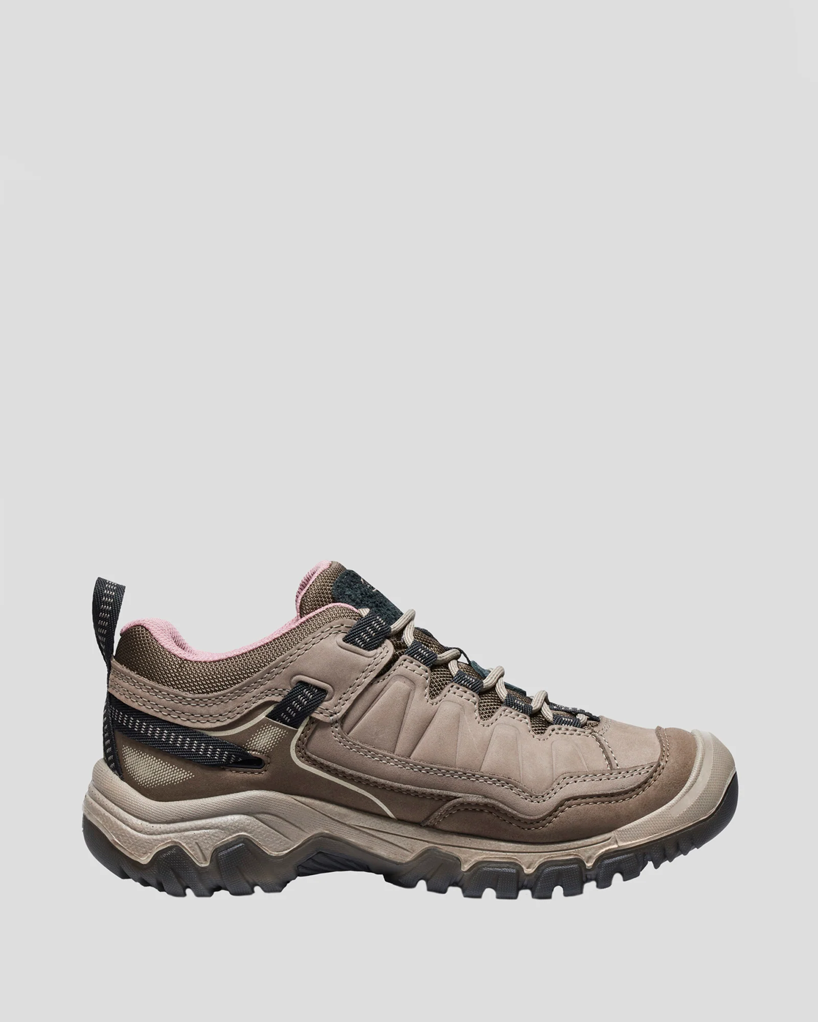 Women's Keen Targhee IV Waterproof Hiking Shoe - Brindle/Nostalgia Rose - Image 2