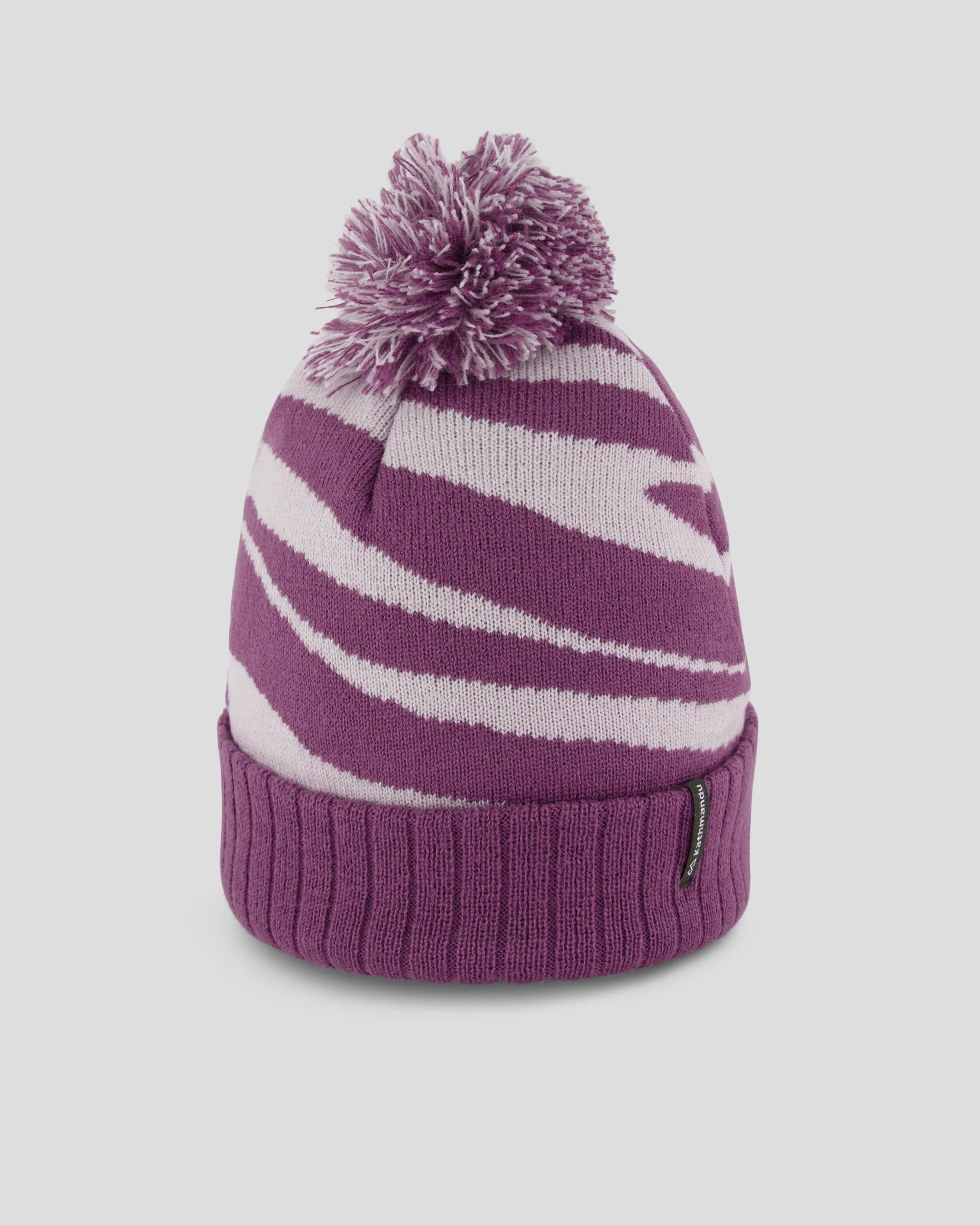 Kids Braided River Pom Pom Beanie - Stardust Braided River - Image 2
