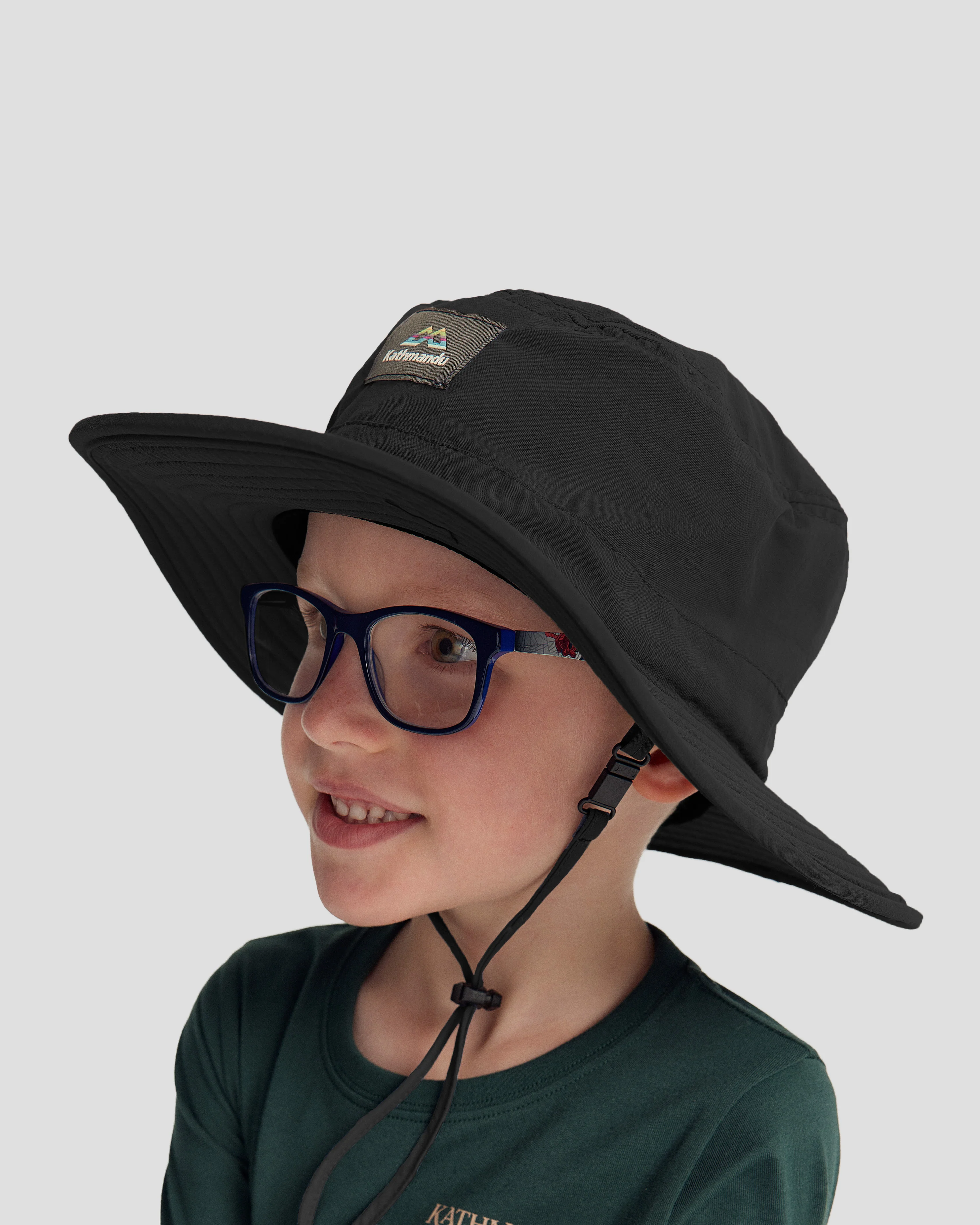 Kids' EVRY-Day UPF 50+ Wide Brim Hat - Black - Image 4