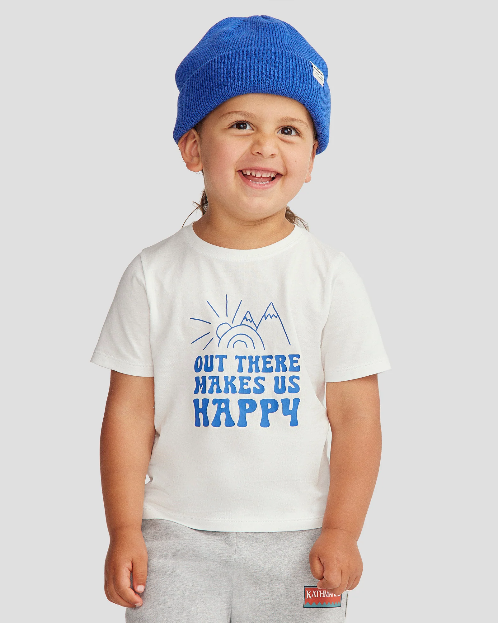 Kids' Happy Organic Cotton T-shirt - White