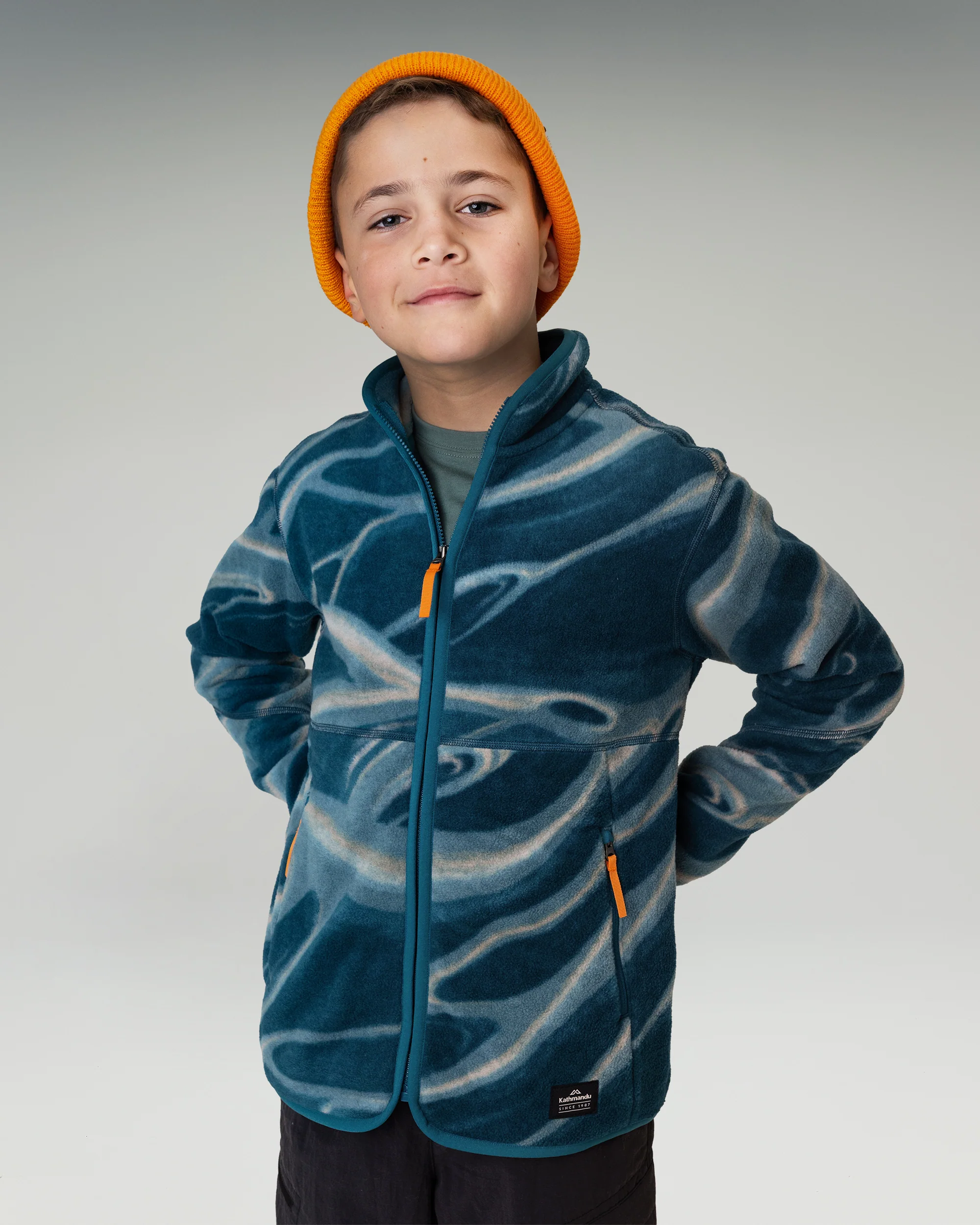 Kids' Trailhead Fleece Jacket - Lagoon Braided River