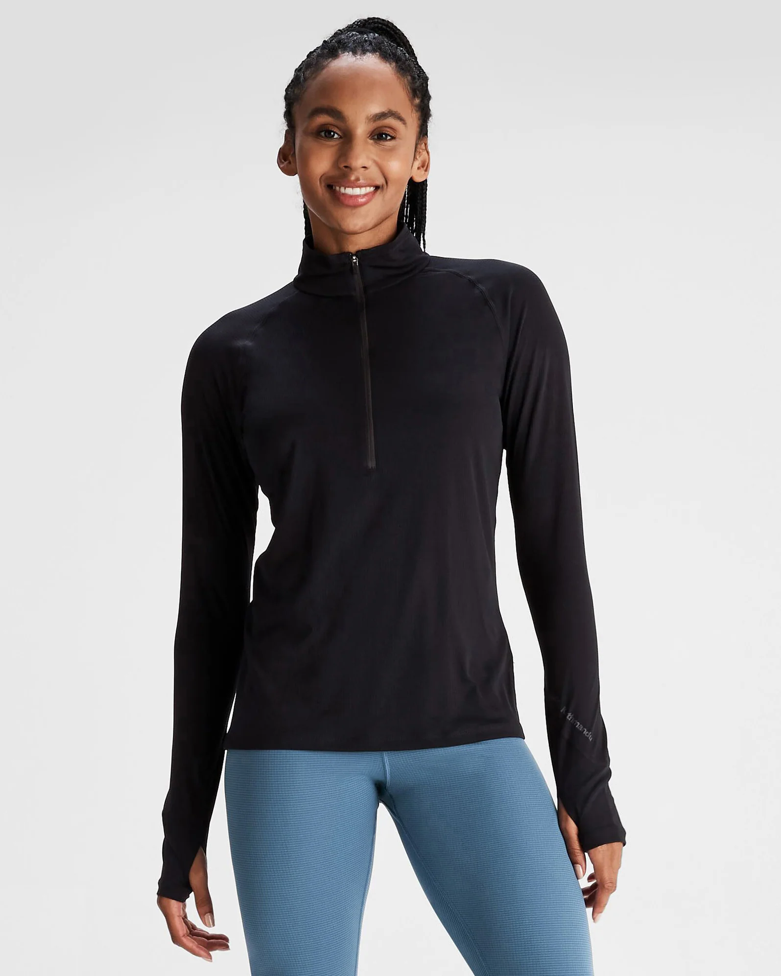 Women's KMDAction Quarter Zip Baselayer Top - Black