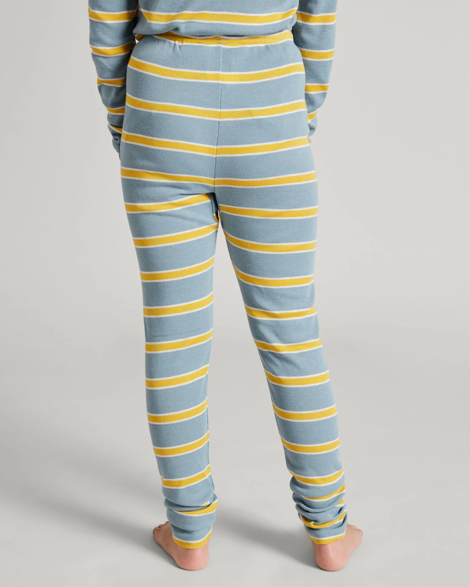 Kids' KMDCore Long Sleeve Top - Bluehaze/Kowhai Stripe - Image 5