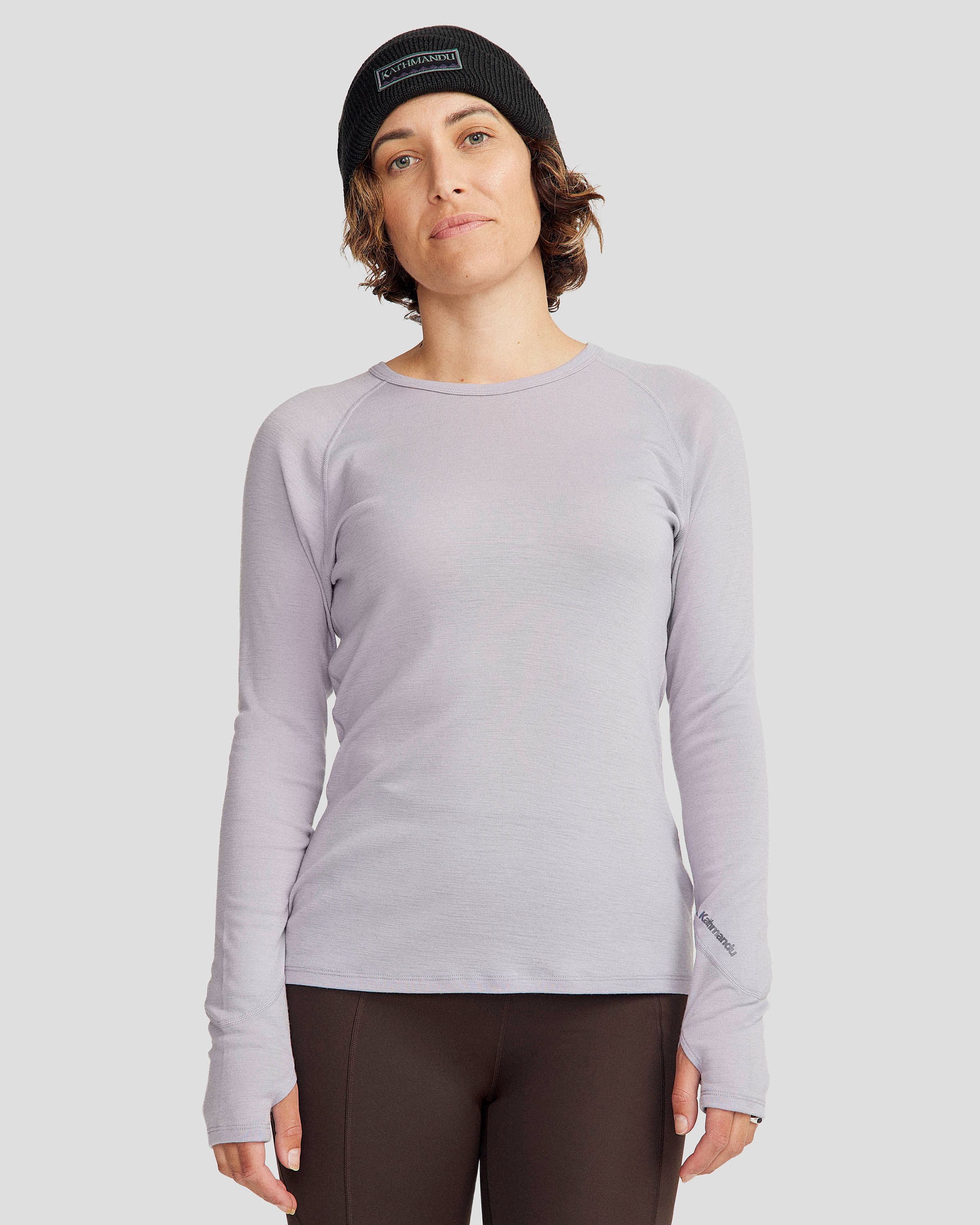 Women's KMDMerino Baselayer Long Sleeve Top - Light Haze