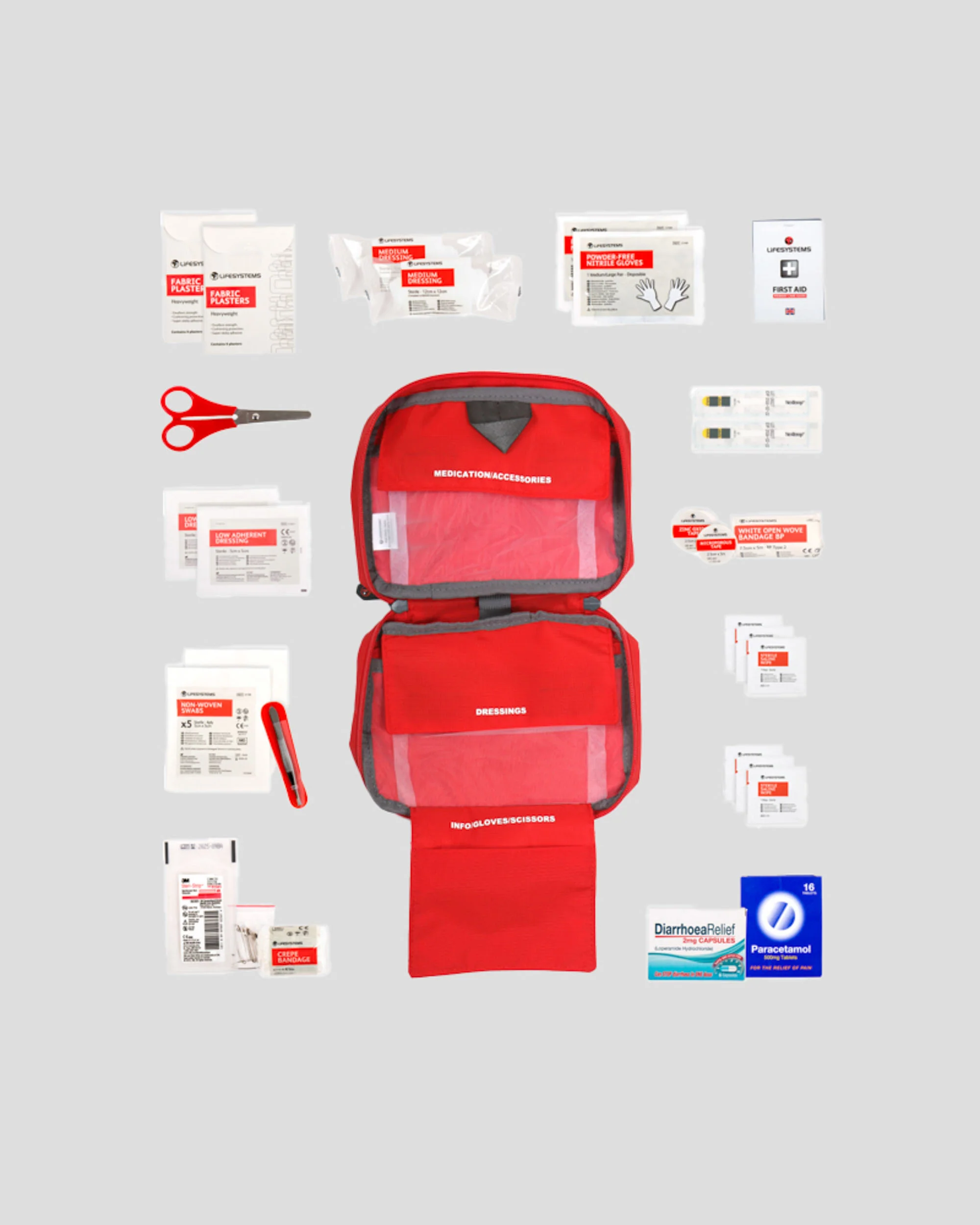 Lifesystems Traveller First Aid Kit - Red - Image 5