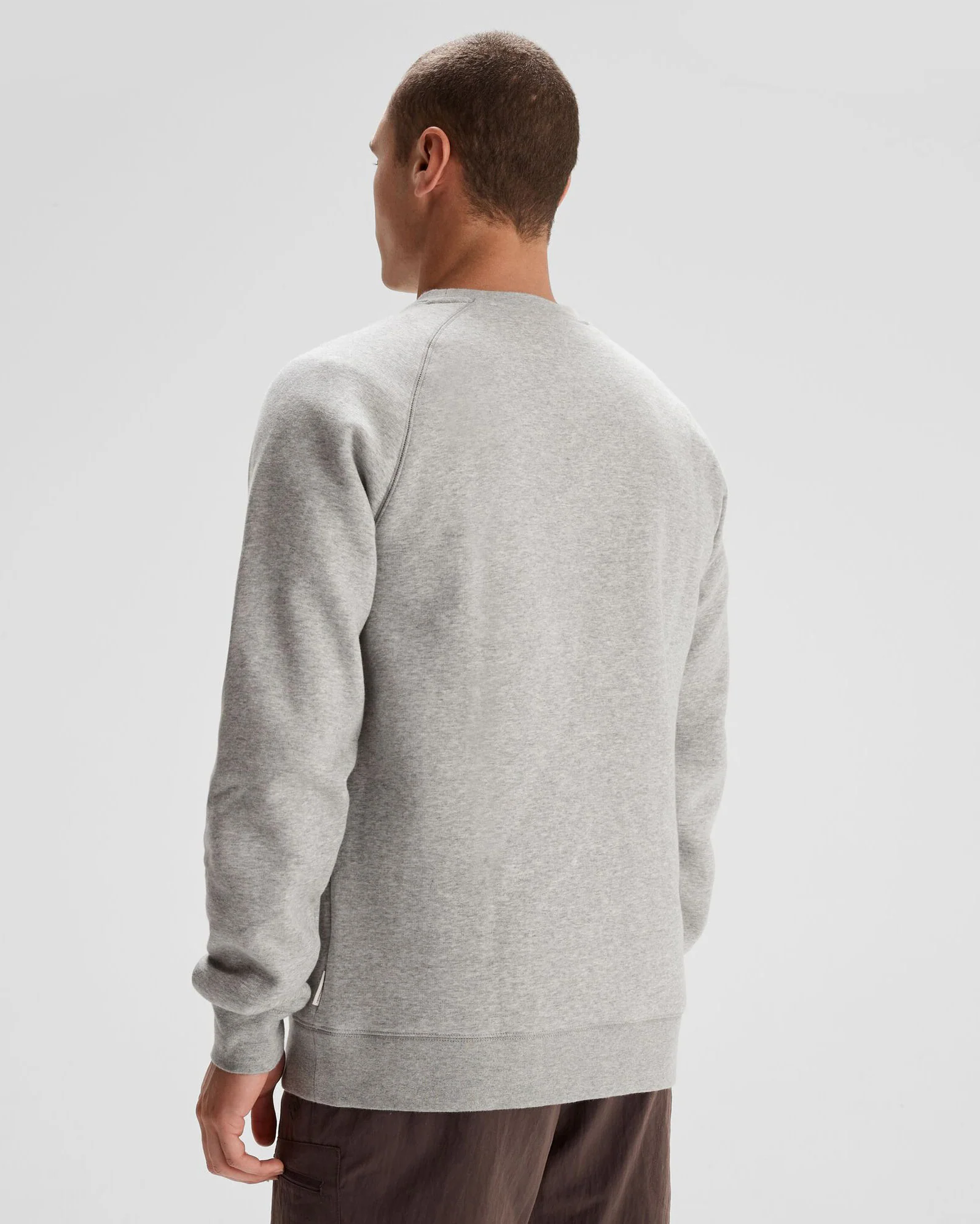 Men's Kathmandu Logo Crew Sweater - Light Grey Marle - Image 3