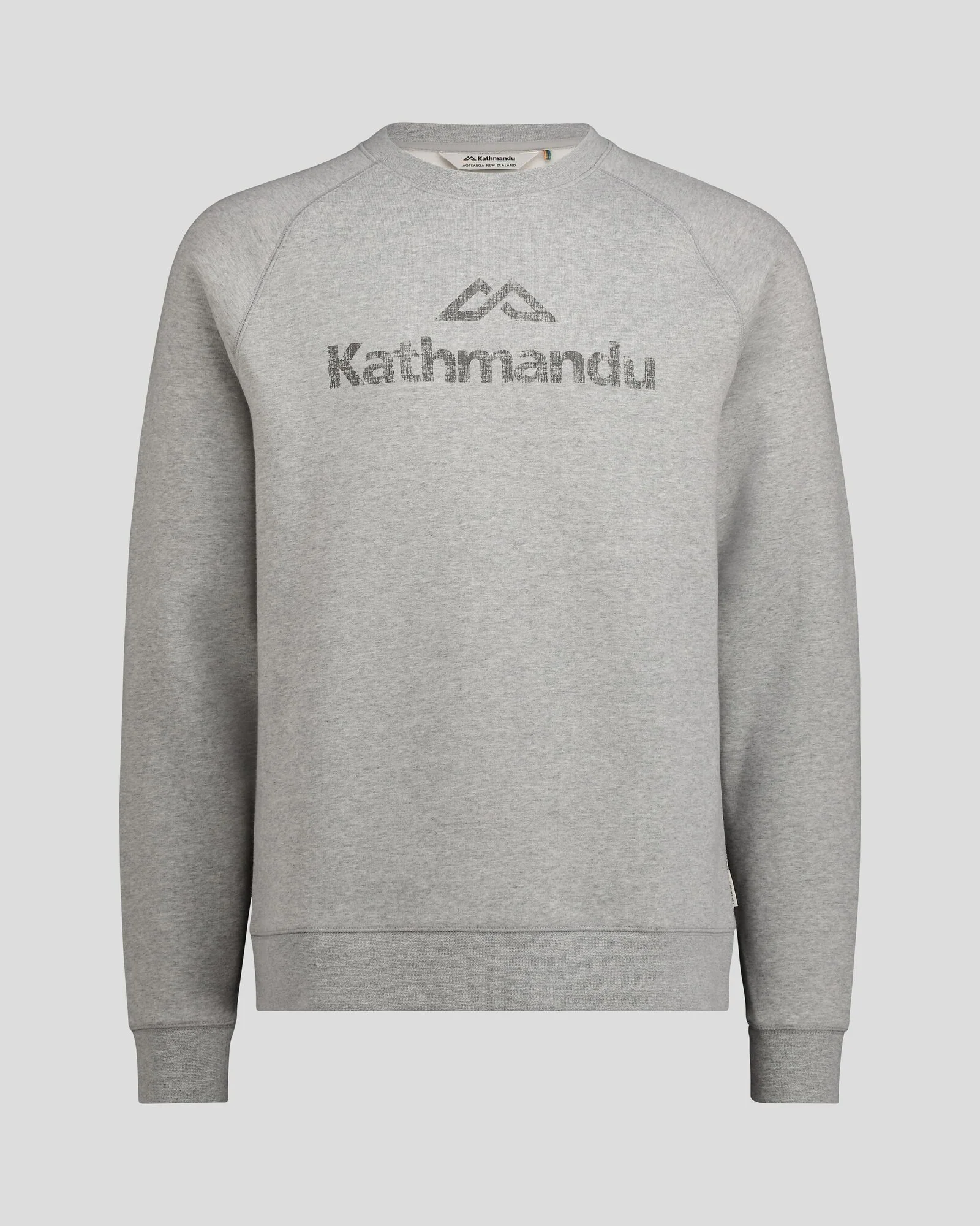Men's Kathmandu Logo Crew Sweater - Light Grey Marle - Image 5
