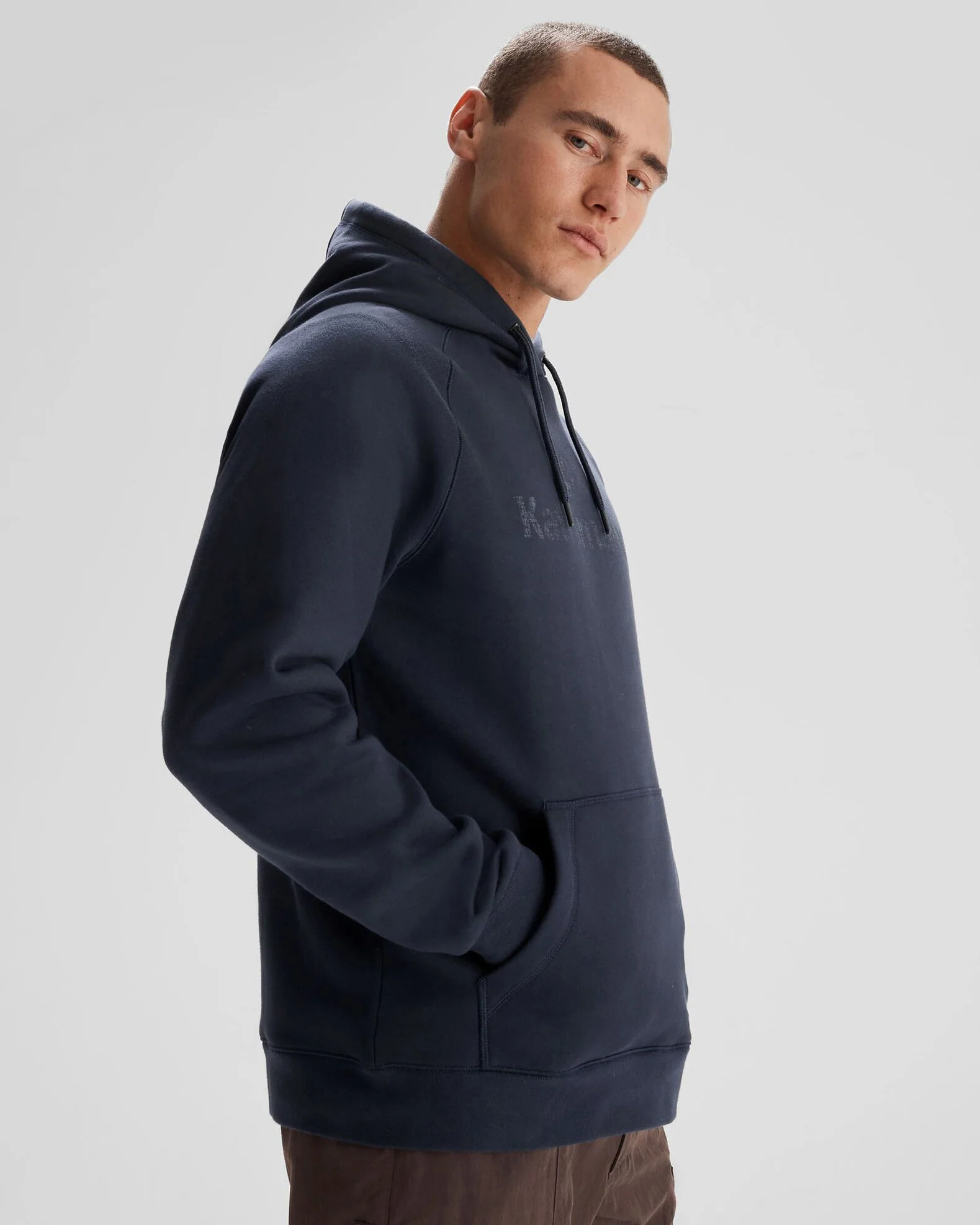 Men's Kathmandu Logo Hoodie - Pure Navy - Image 2