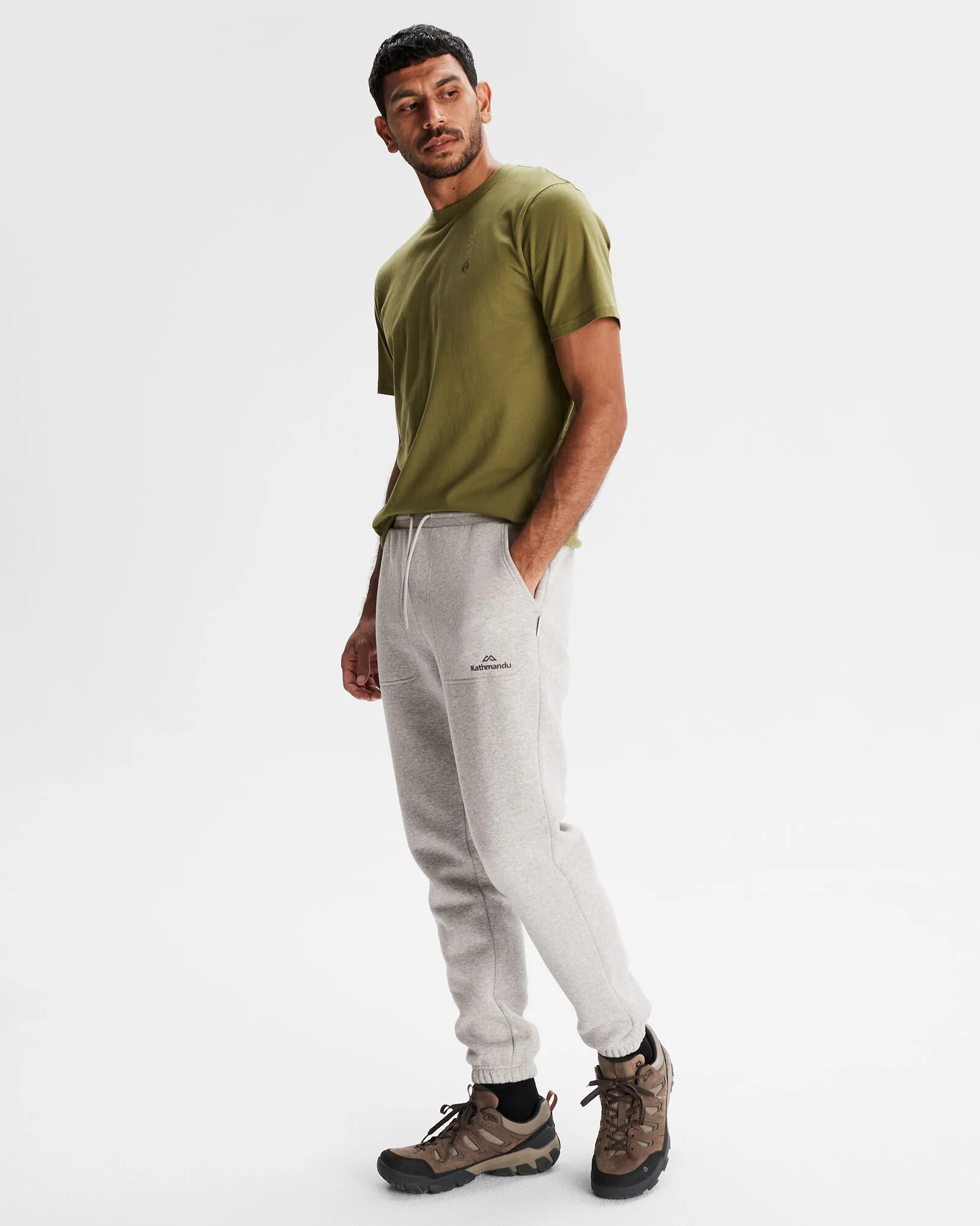 Men's Logo BB Joggers - Light Grey Marle - Image 2