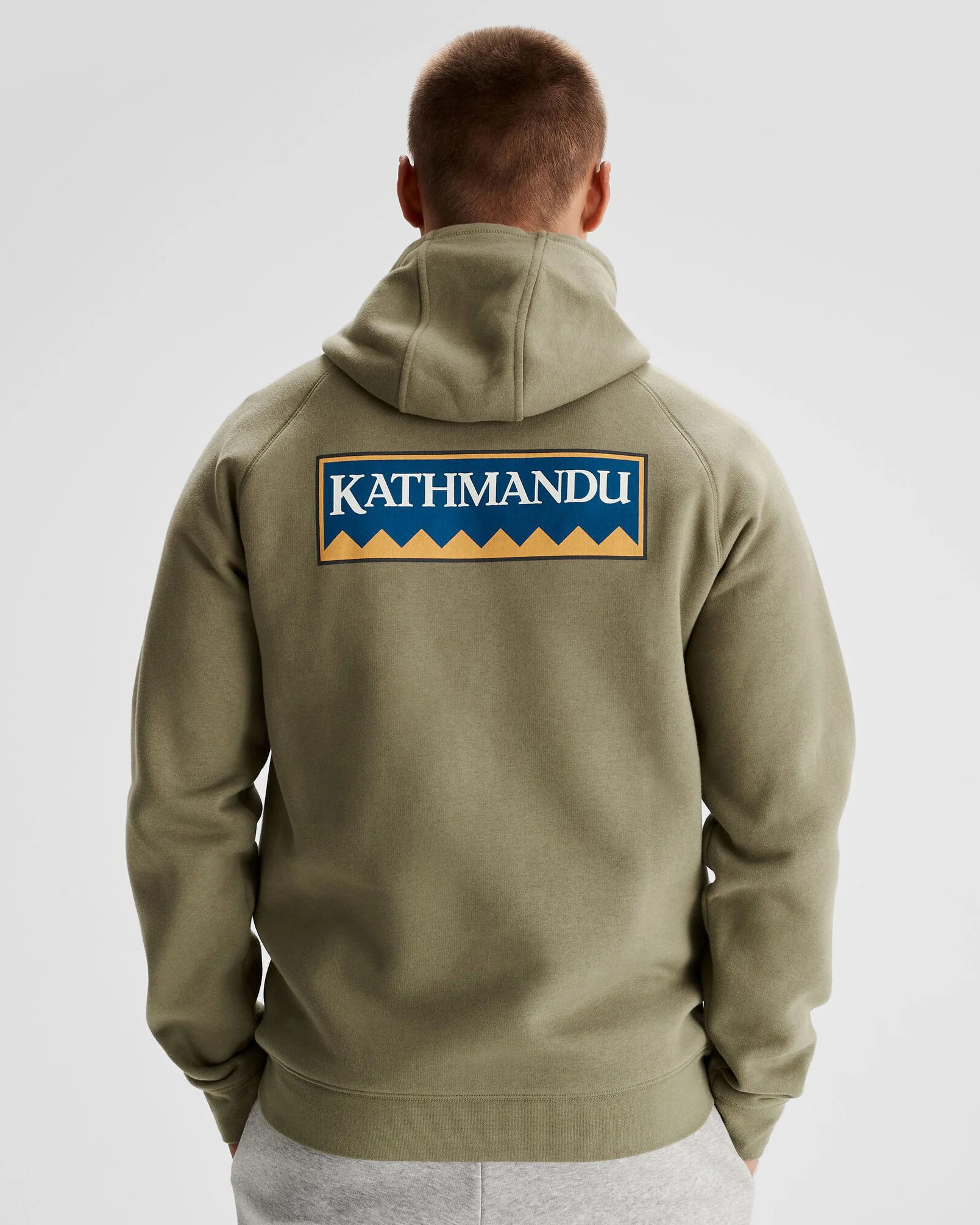 Men's Kathmandu Heritage Logo Slouchy Hoodie - Beech - Image 2