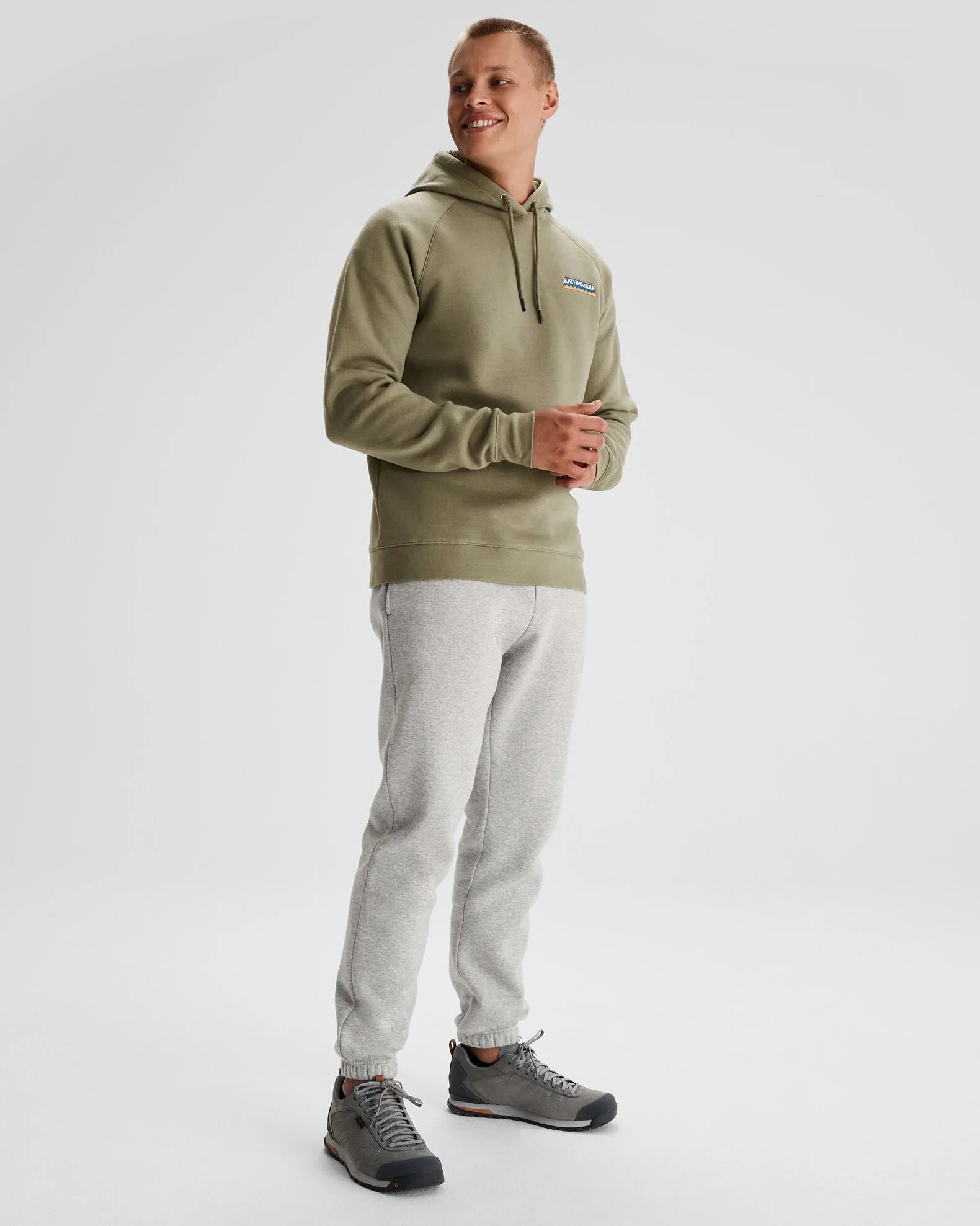 Men's Kathmandu Heritage Logo Slouchy Hoodie - Beech - Image 3