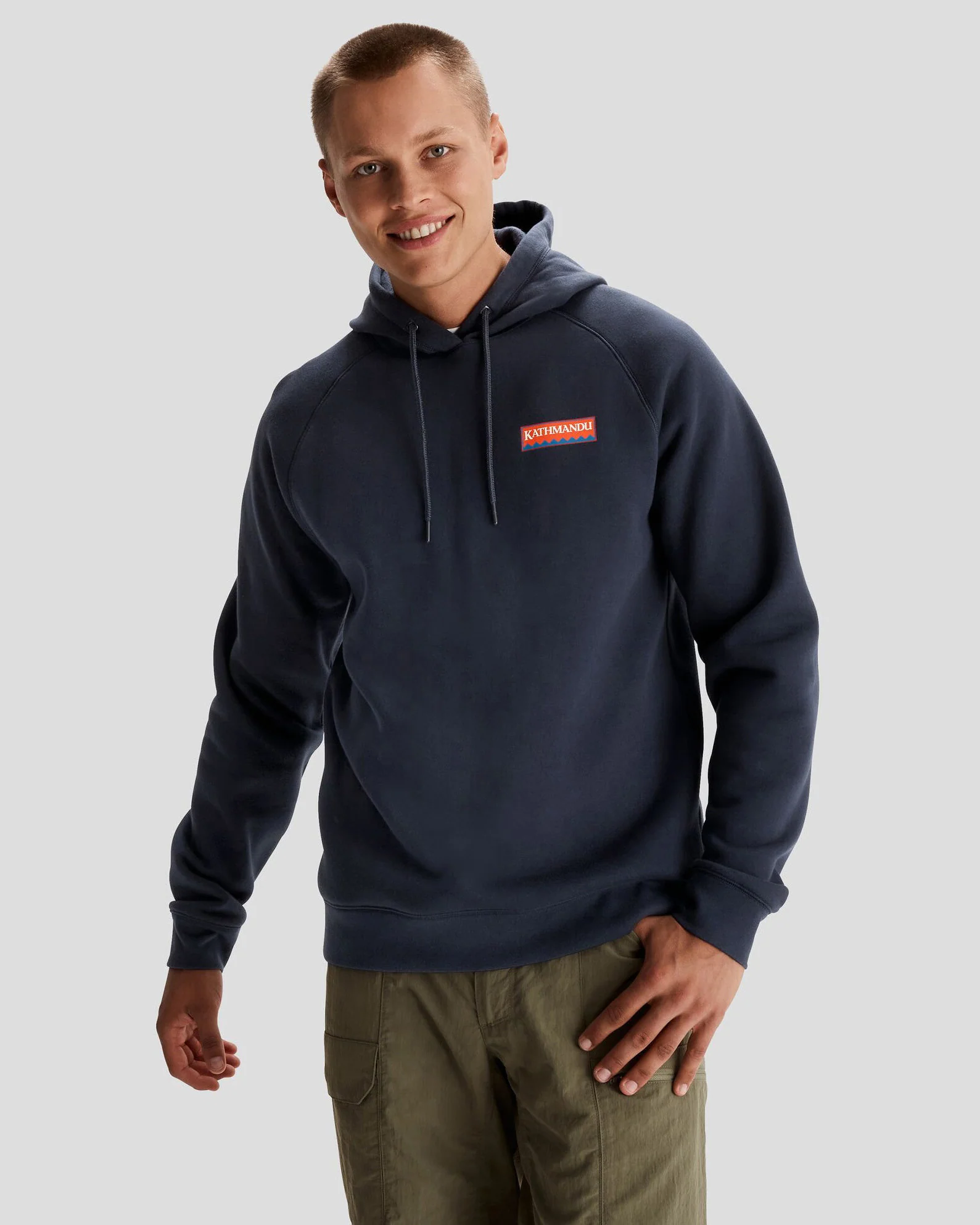 Men's Kathmandu Heritage Logo Slouchy Hoodie - Pure Navy