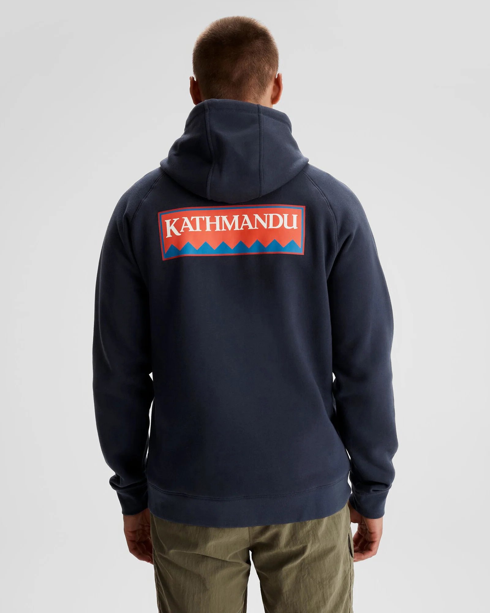 Men's Kathmandu Heritage Logo Slouchy Hoodie - Pure Navy - Image 2