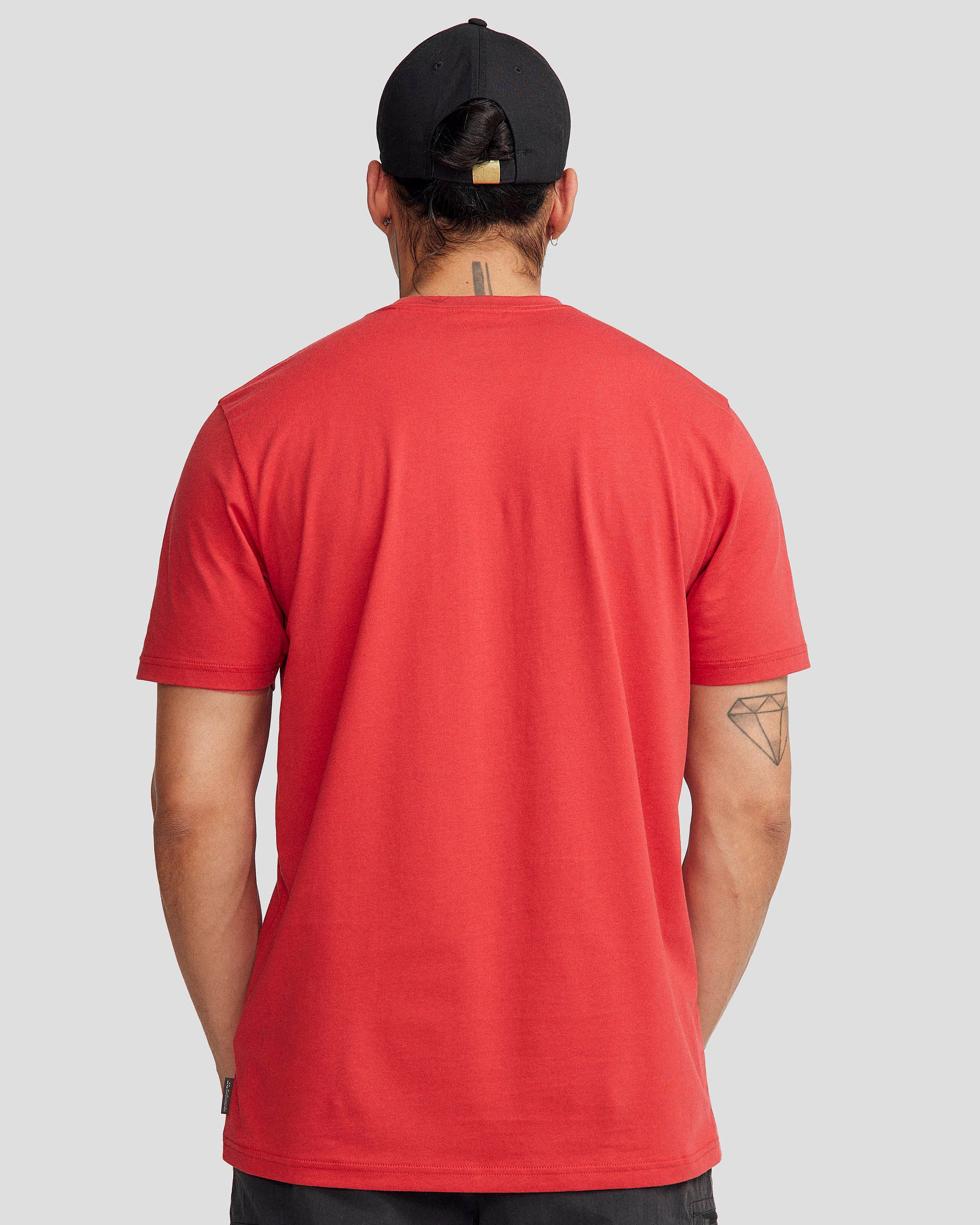 Men's Logo Organic Cotton T-shirt - Classic Red - Image 3
