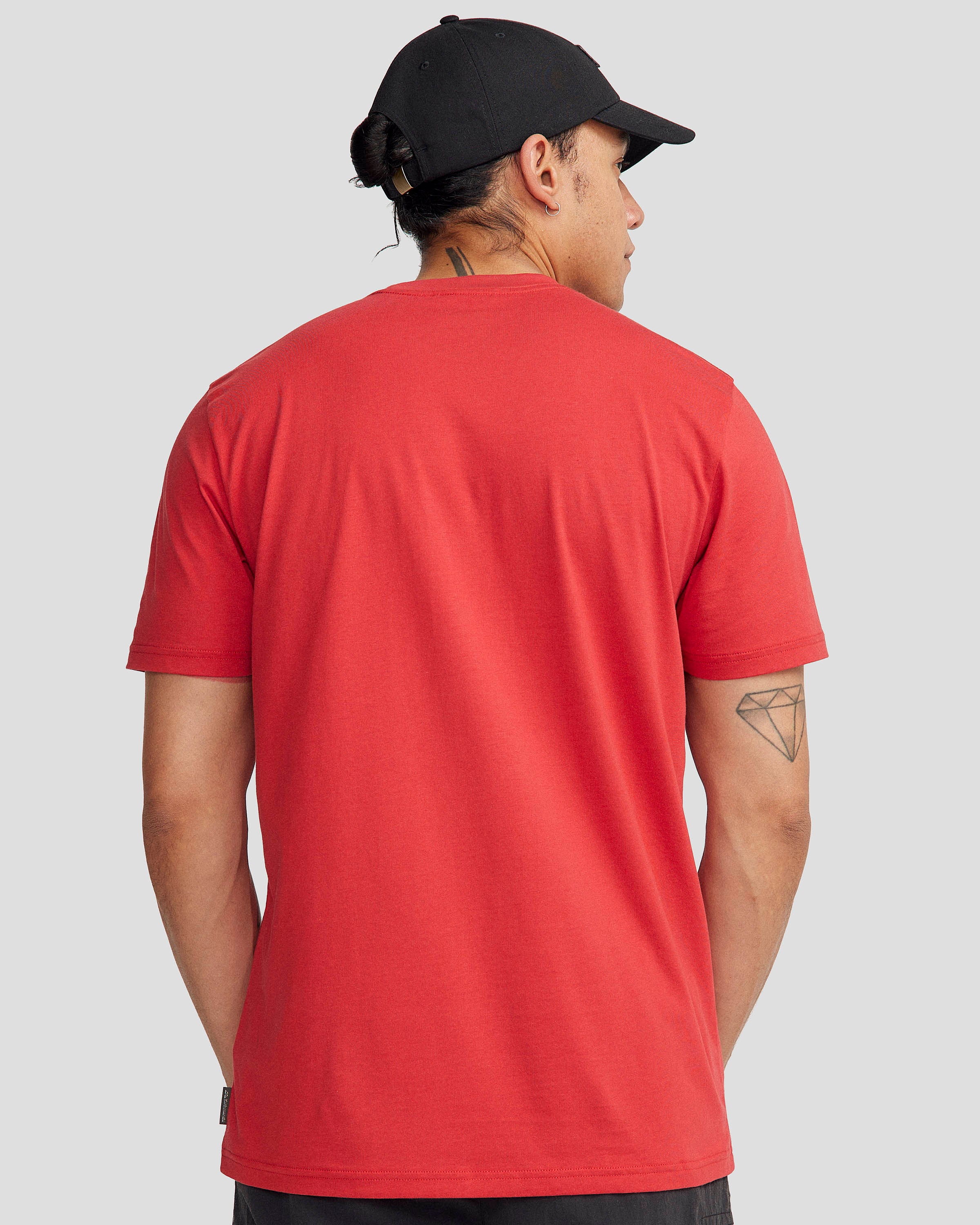 Men's Logo Organic Cotton T-shirt - Classic Red - Image 4
