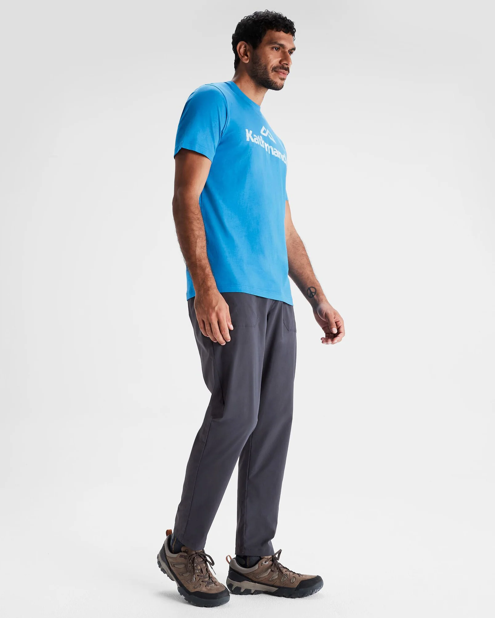 Men's Logo Organic Cotton T-shirt - Sea Blue - Image 2