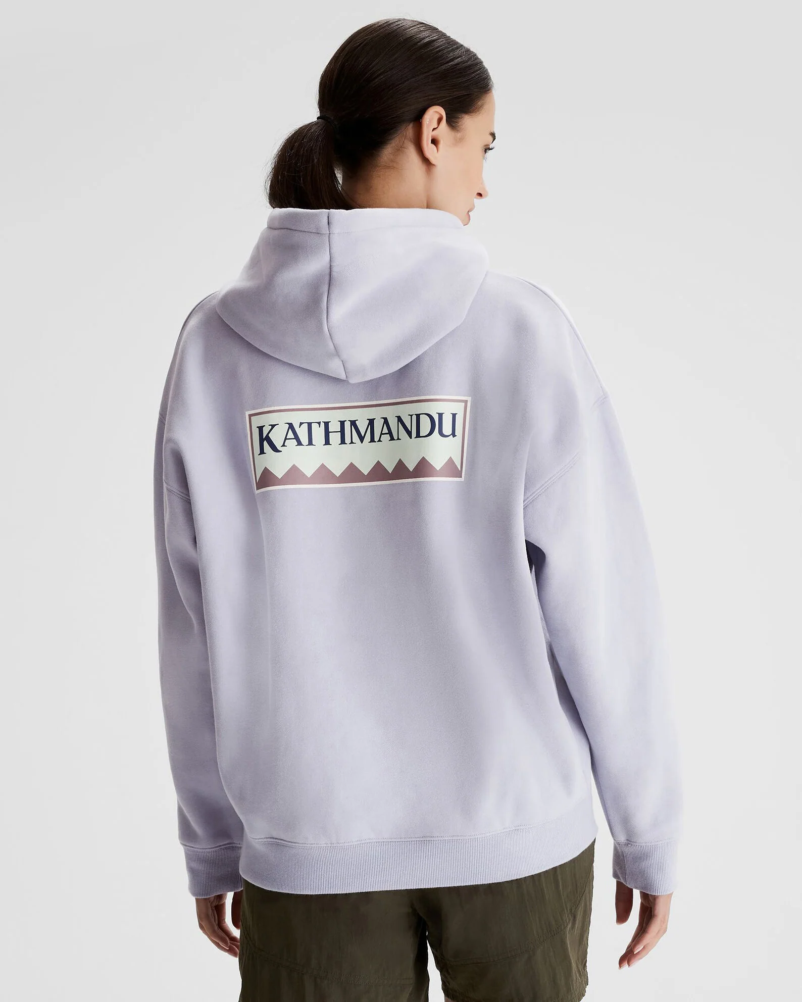 Women's Kathmandu Heritage Logo Slouchy Hoodie - Dusty Lilac - Image 2