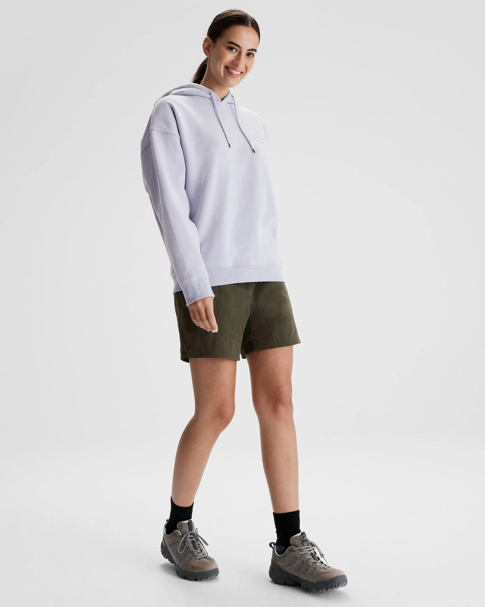 Women's Kathmandu Heritage Logo Slouchy Hoodie - Dusty Lilac - Image 3