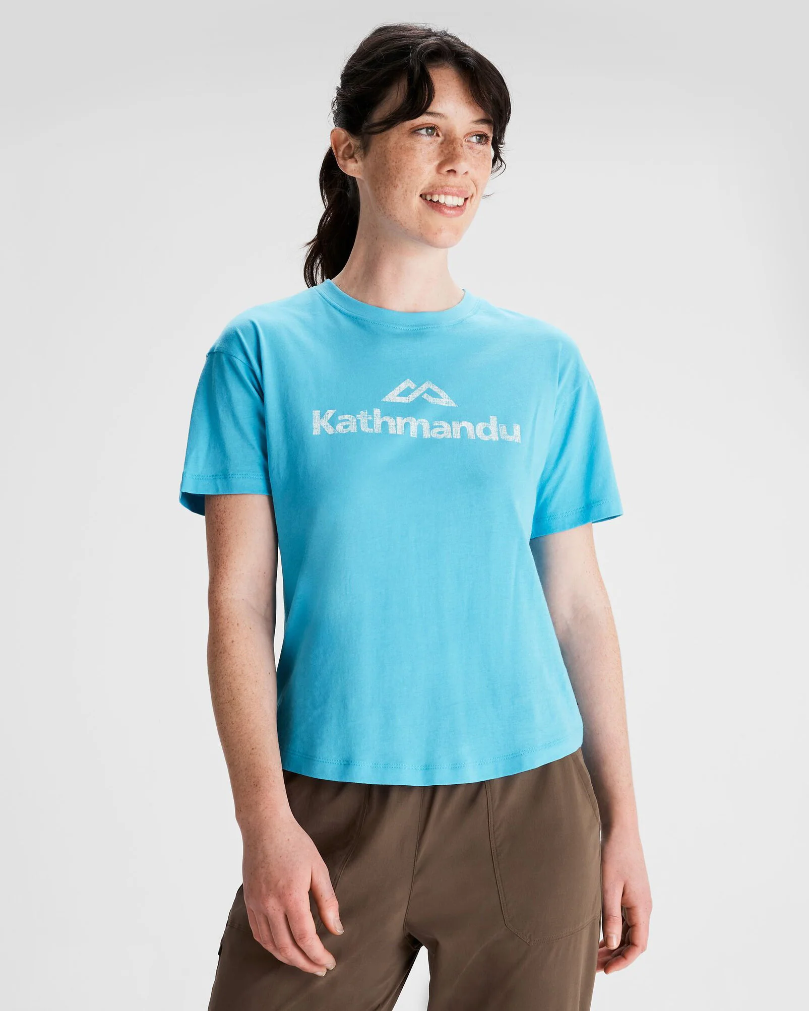 Women's Logo Organic Cotton T-shirt - Light Sea