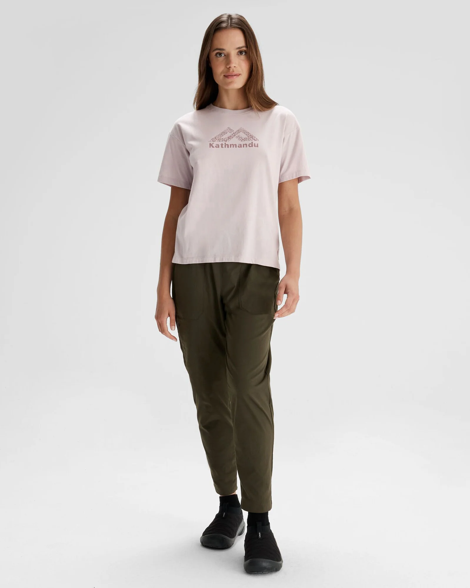 Women's Kathmandu Logo x Simon Beck Organic Cotton T-shirt - Dove - Image 2