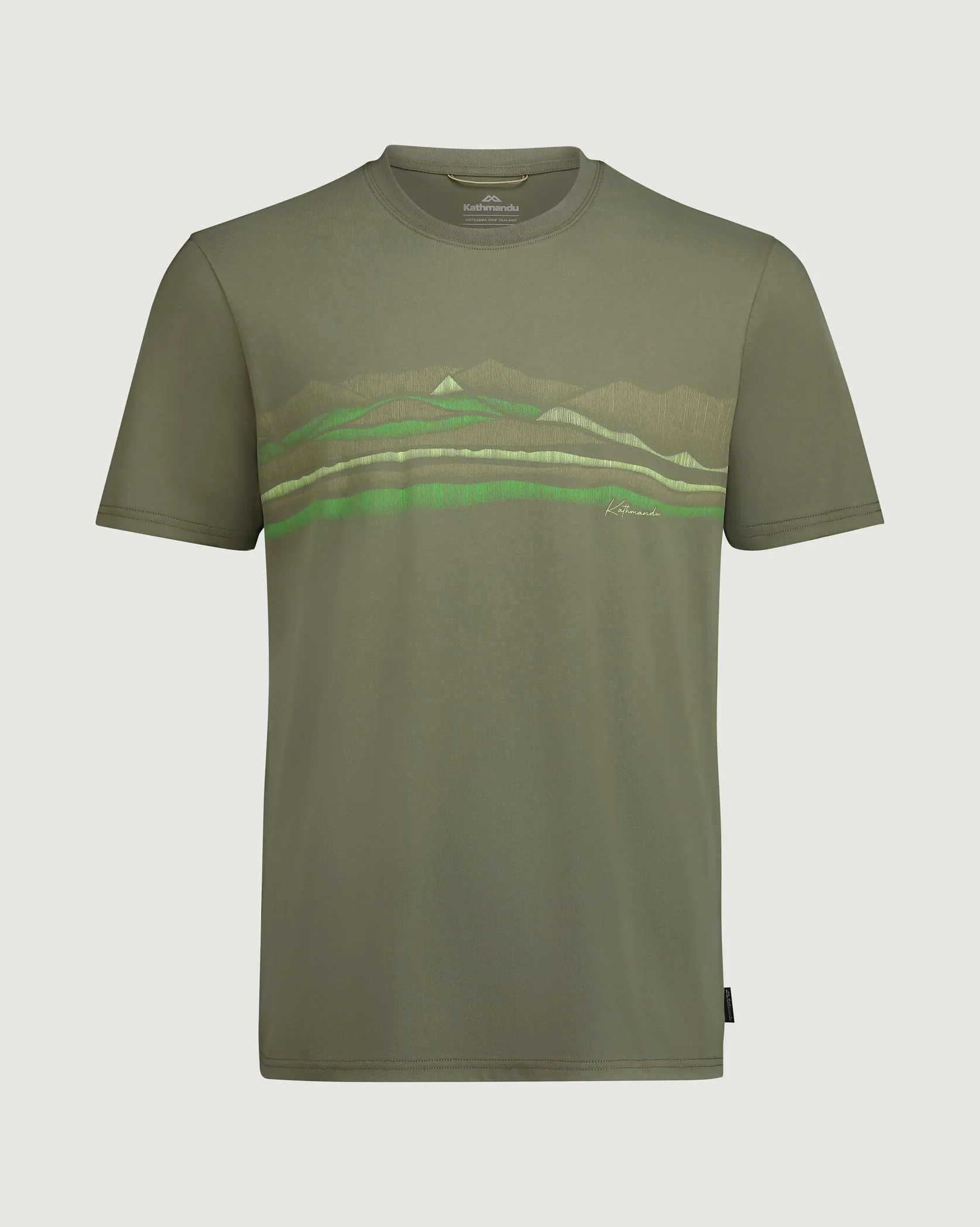 Men's Long White Cloud Organic Cotton T-shirt - Beech - Image 6