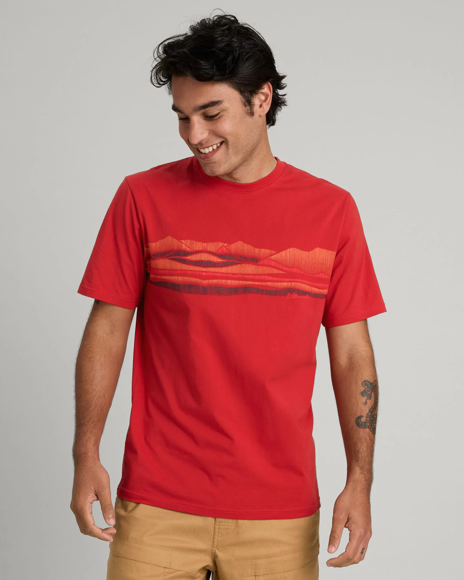 Men's Long White Cloud Organic Cotton T-shirt - Spicy Chilli Pepper