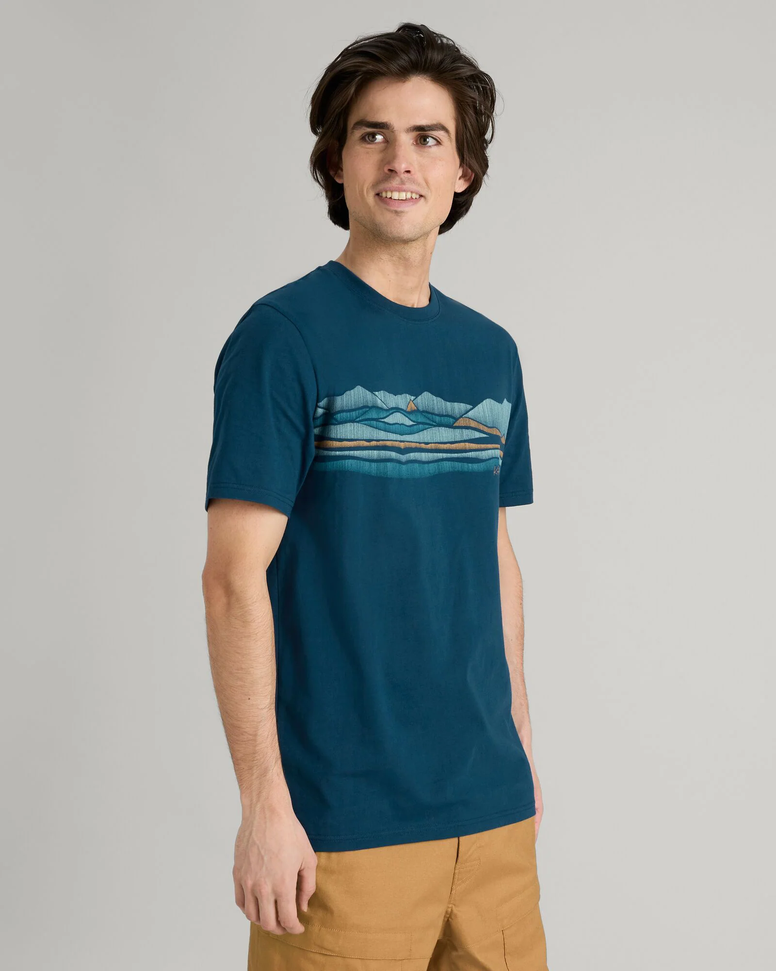 Men's Long White Cloud Organic Cotton T-shirt - Undertow - Image 3