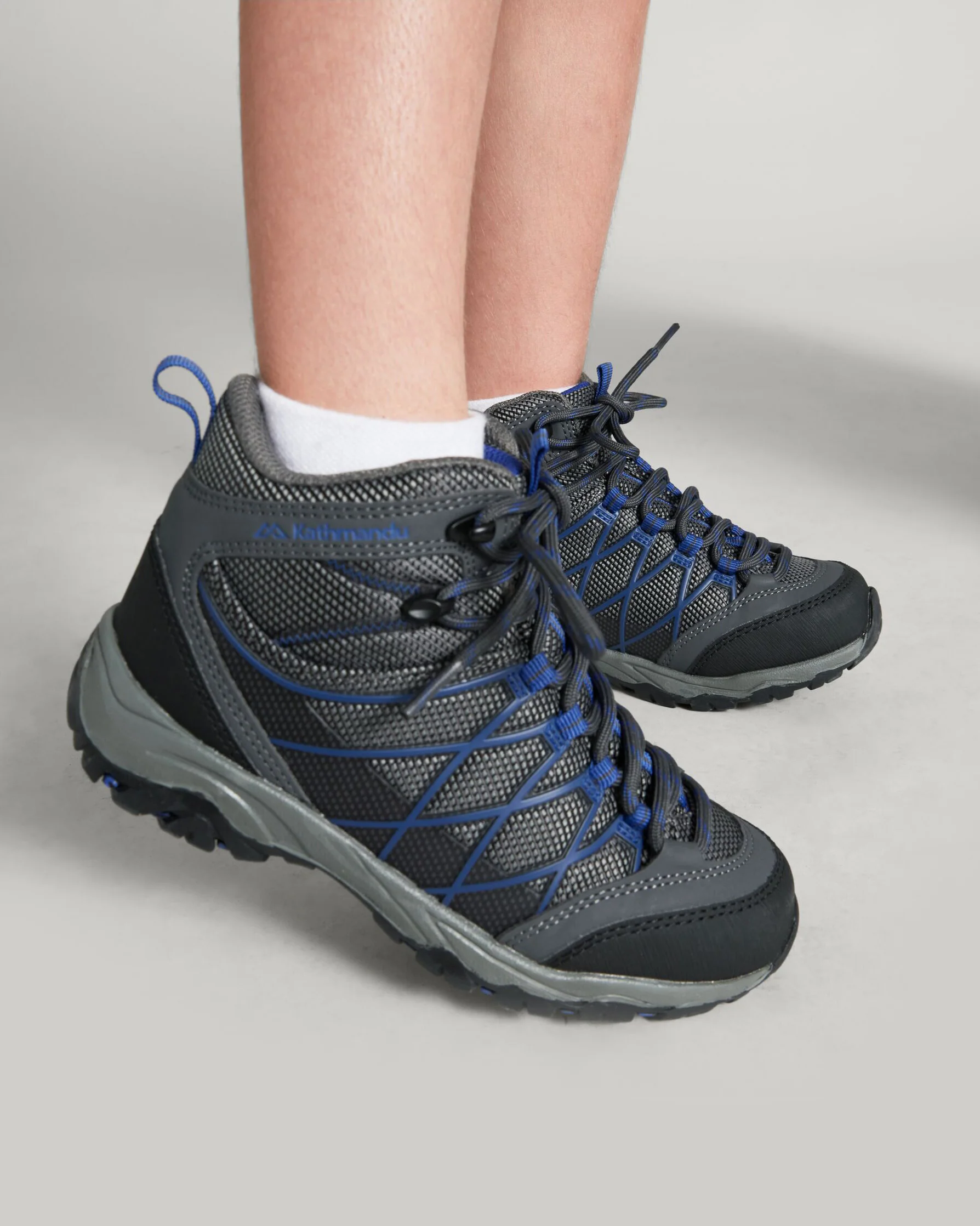 Messey Mid Kids' Unisex Boots v2 - Grey/Blue - Image 2