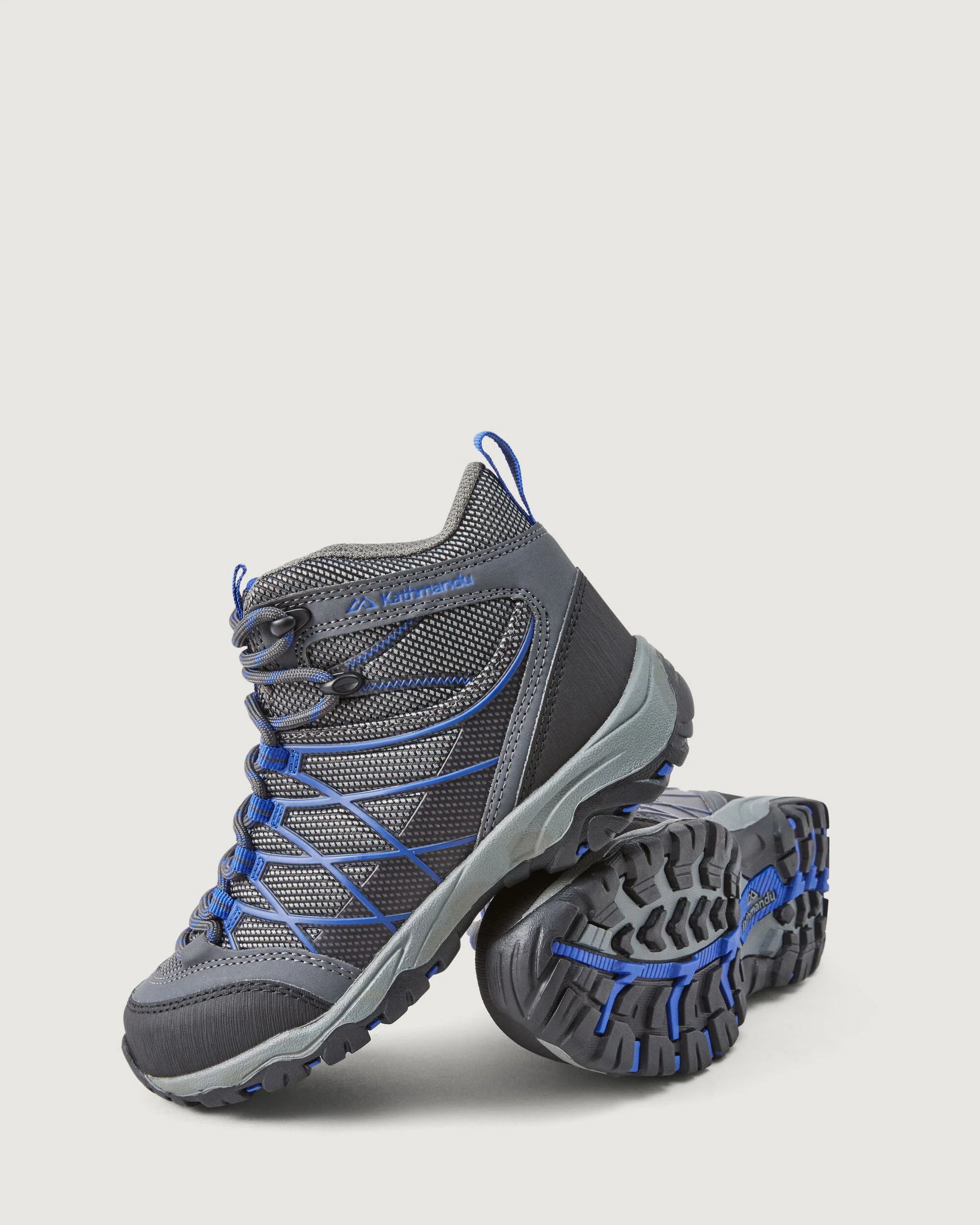 Messey Mid Kids' Unisex Boots v2 - Grey/Blue - Image 3