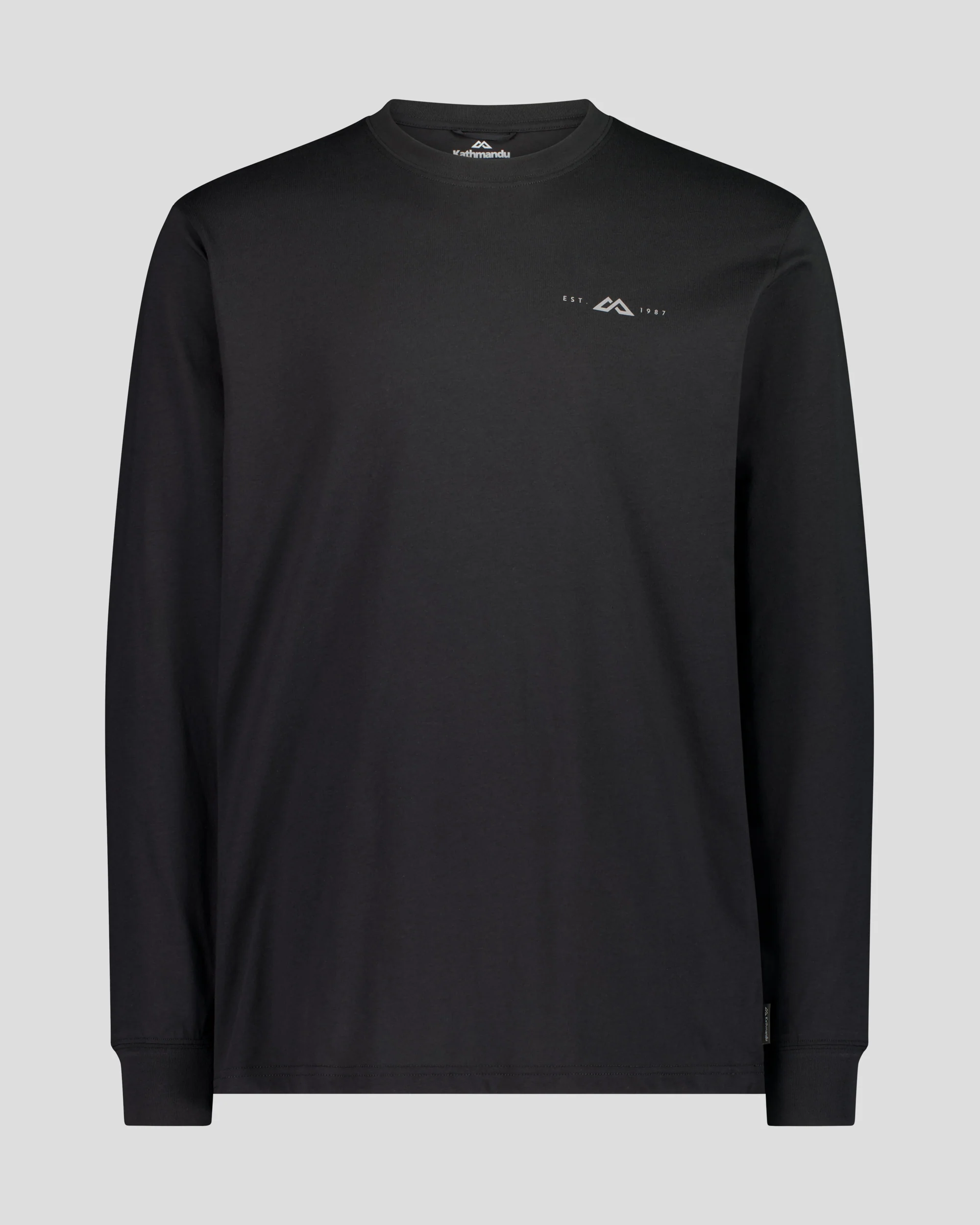 Men's 1987 Organic Cotton Long Sleeve T-Shirt Washed Black